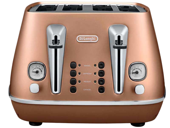 DeLonghi Toaster Distinta 4 Slice Style Copper