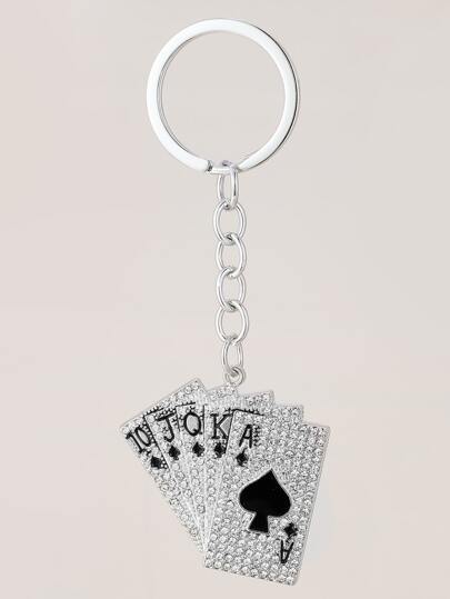 Party Playing Card Design Keychain