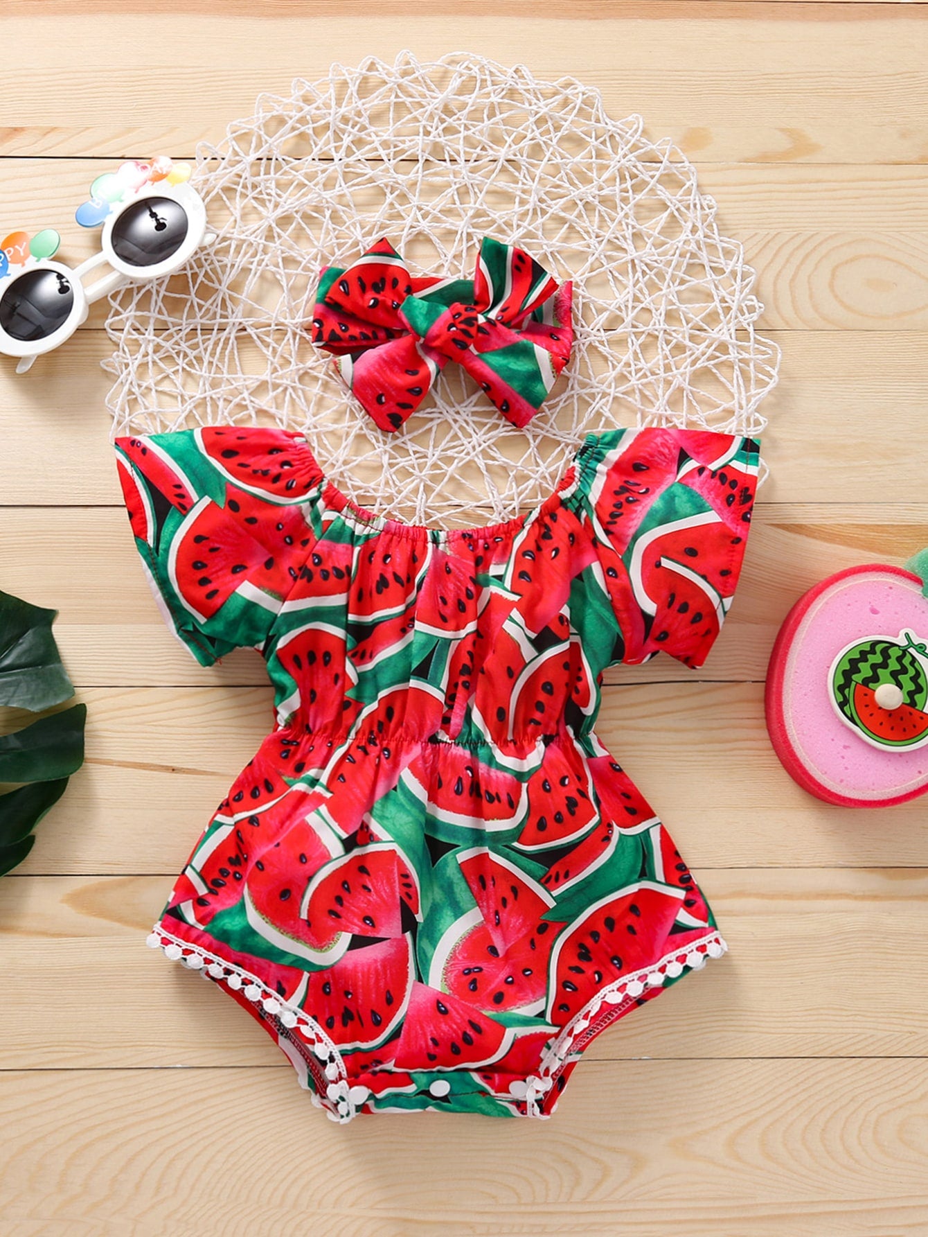 Baby Girl Christmas Print Bodysuit