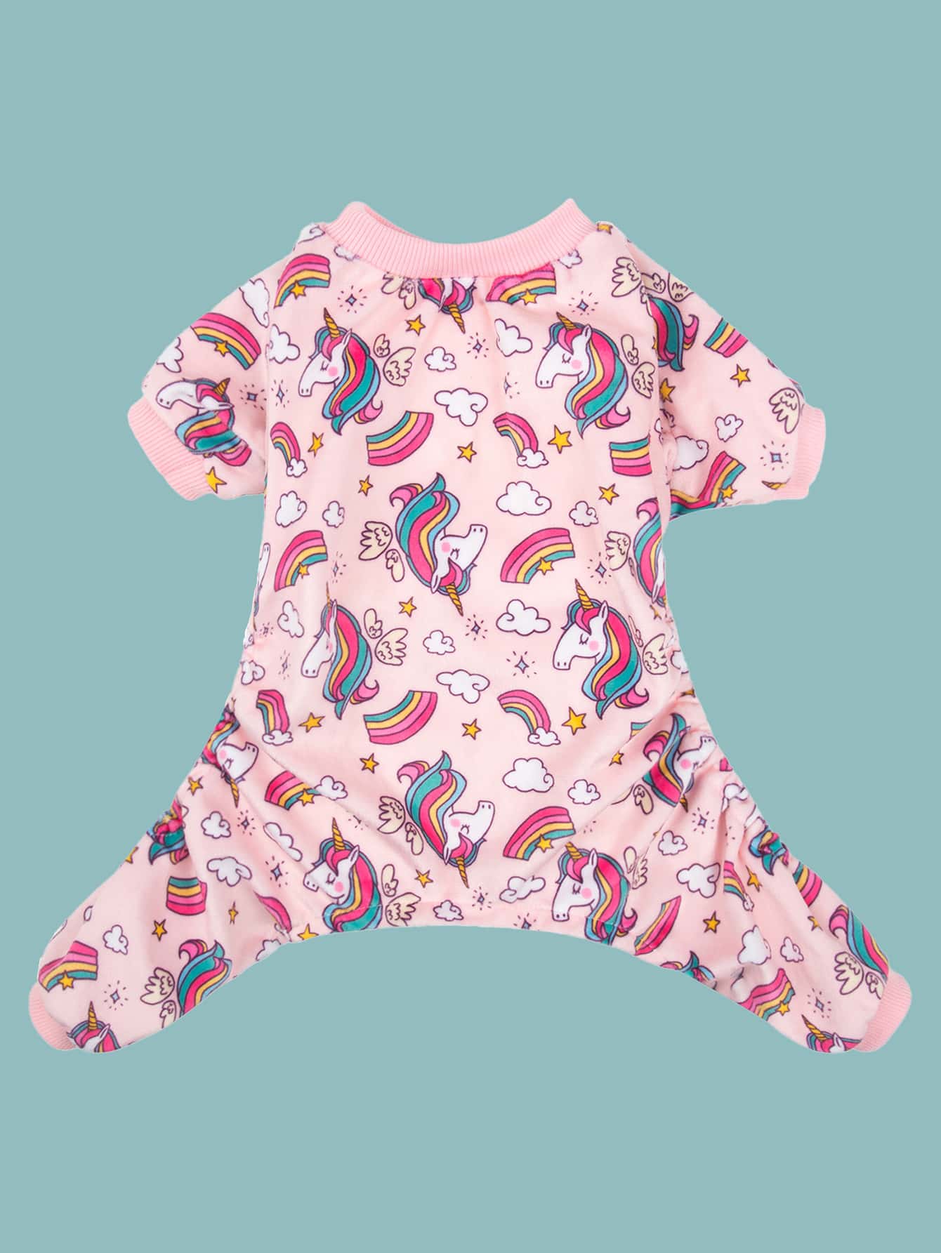 1pc Pet Unicorn Patterned  Pajamas With Adjustable Elasticity