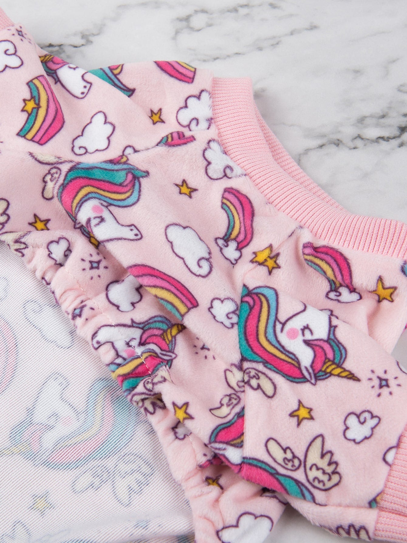 1pc Pet Unicorn Patterned  Pajamas With Adjustable Elasticity