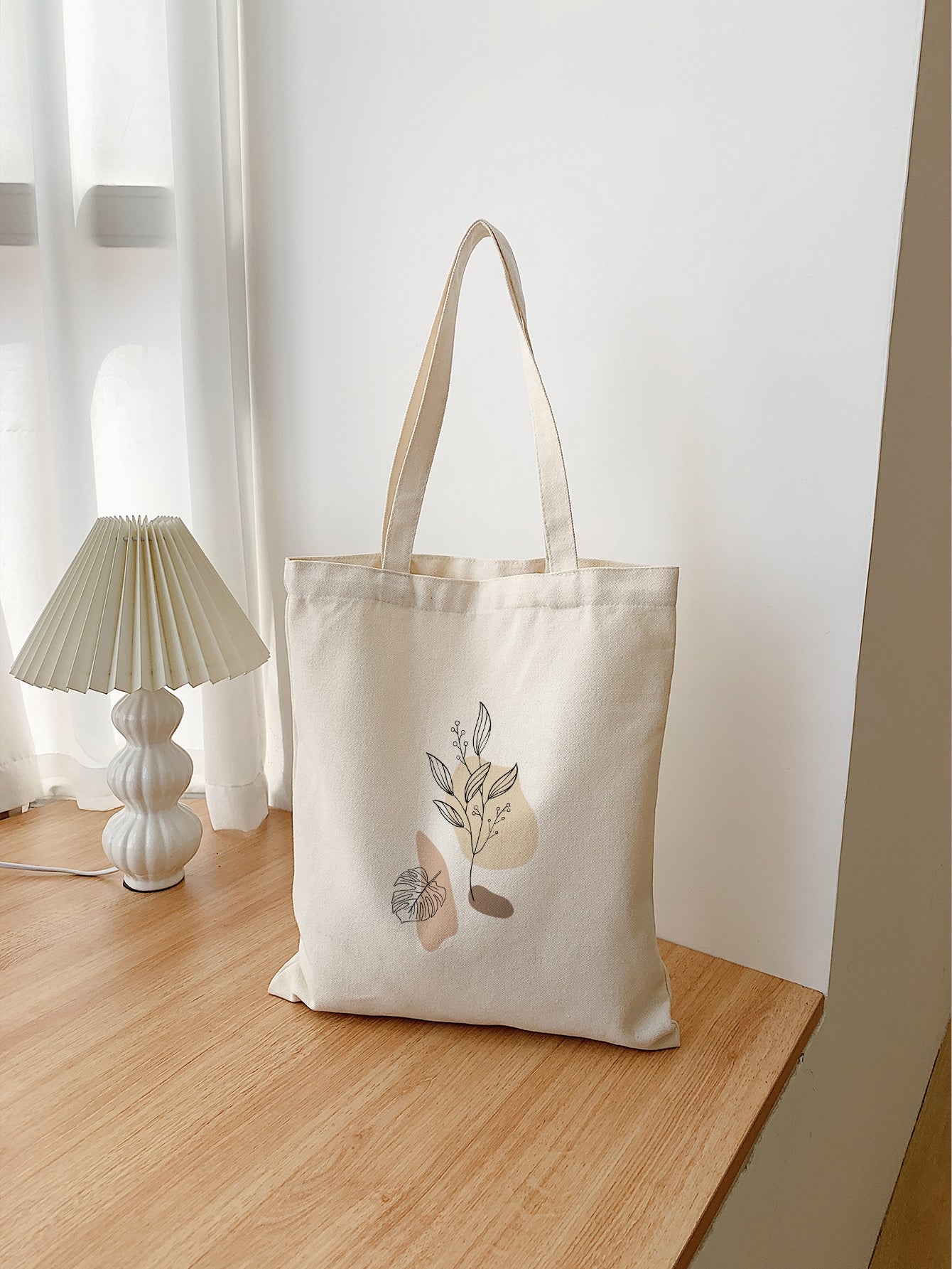 Lightweight,Business Casual Plants Graphic Flower Floral Canvas Bag,Shopping Bag Large Capacity Tote Bag,Shoulder Bag For Teen Girls Women College Students,Rookies & White-Collar Workers Perfect For Office,College,Work,Business,Commute,Outdoors,Travel,Ou