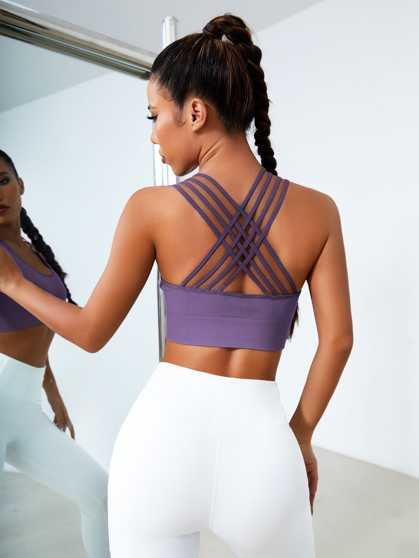 Sport Menodora Strappy Back Crop Sports Tank Top