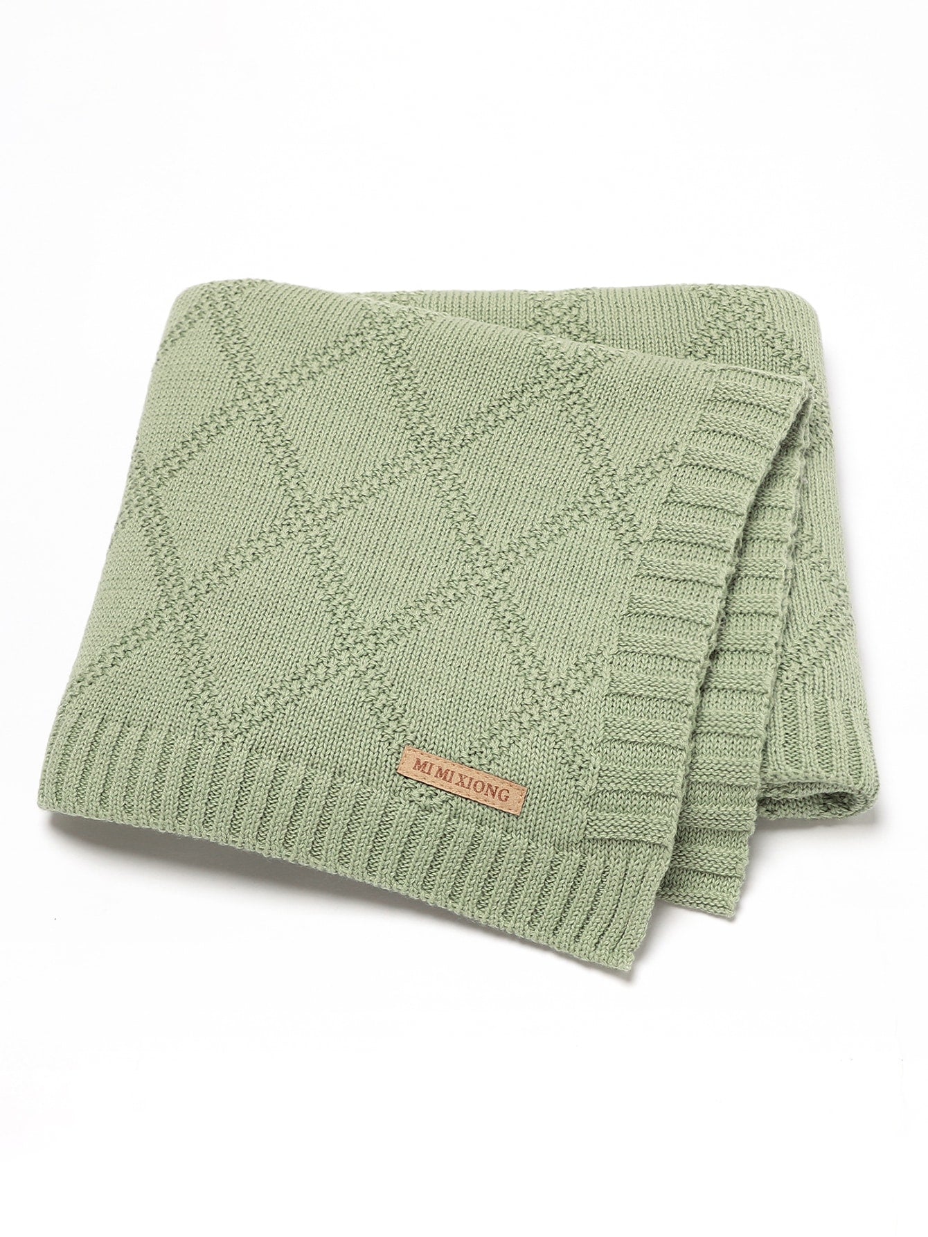 1pc Soft And Simple Knitted Baby Blanket, Suitable For All Seasons