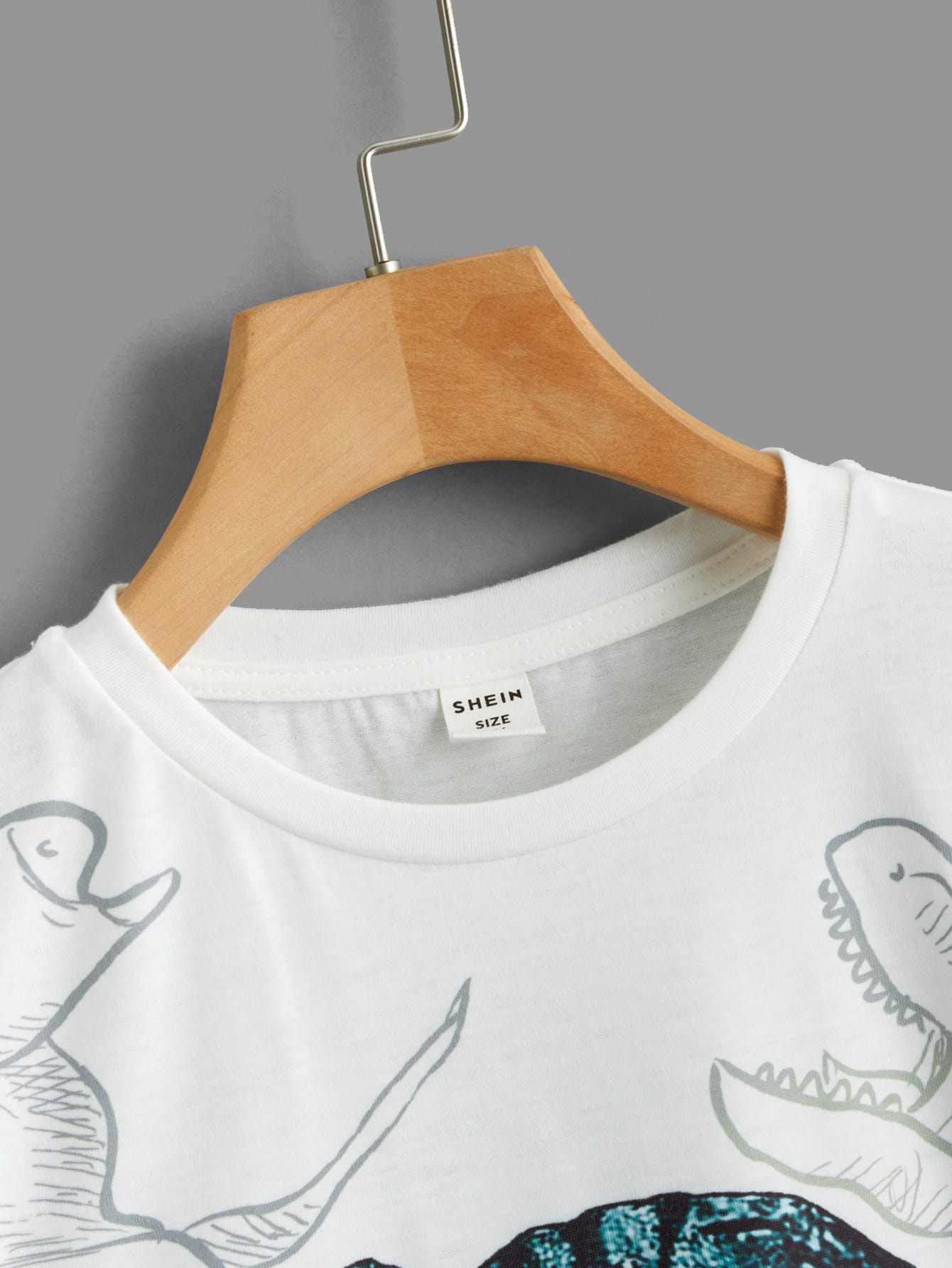 Tween Boys' Letter And Dinosaur Printed T-Shirt - Simple Casual Style, Suitable For Summer Daily Wear