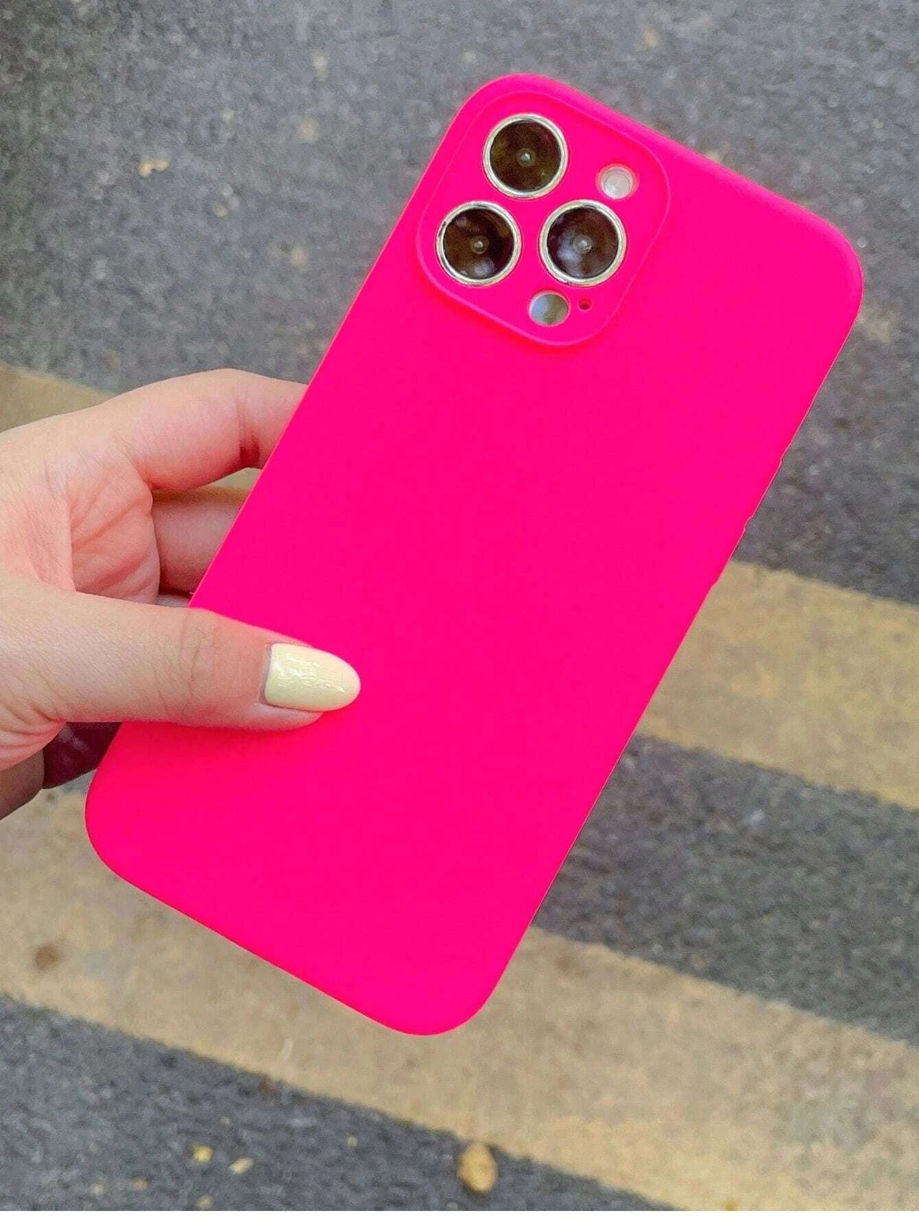 Iphone 16 Plain Silicone Phone Case Neon Phone Case