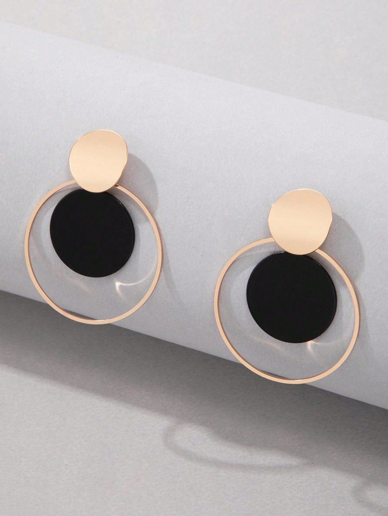 imoli 1pair Fashion White Round Drop Earrings For Women For Daily Decoration Commuting