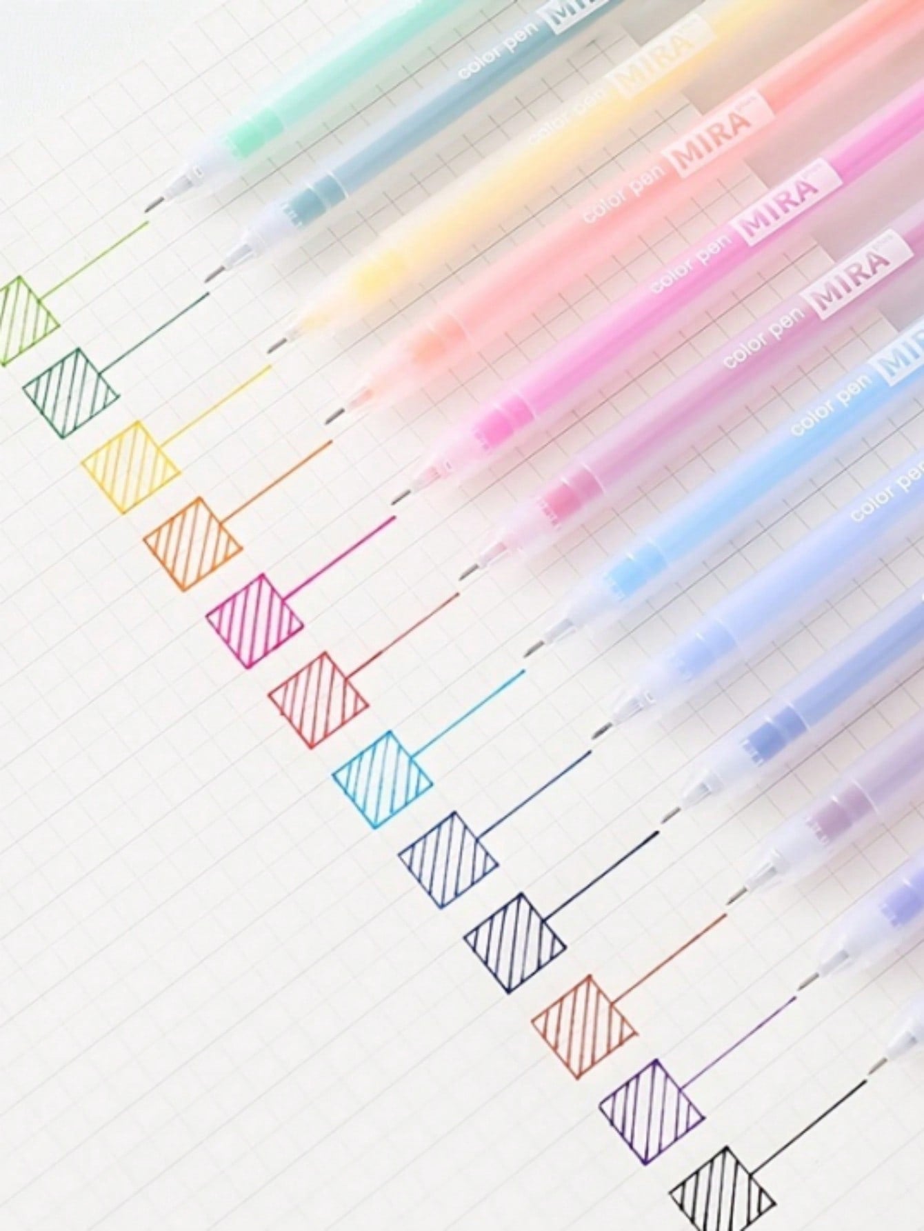 12pcs Mixed Color Gel Pen