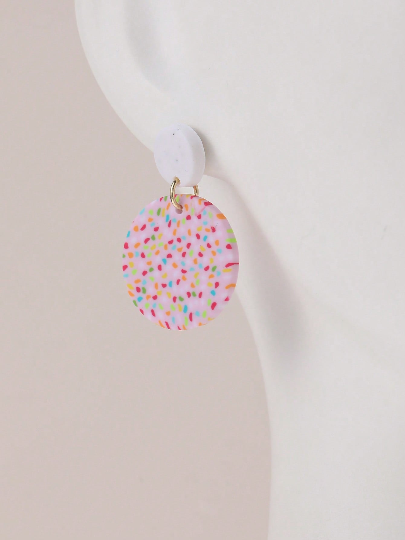 1pair Boho Graphic Round Drop Earrings For Women For Vacation