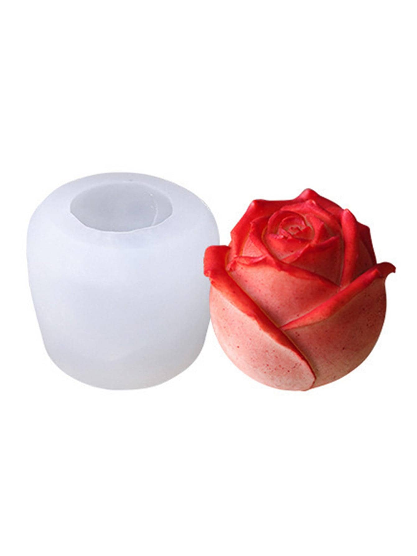 1pc Liquid Silicone Mold For Rose Flower Shaped Candle, Soap, Ice, Cake Decorating, Chocolate & Candy Making, Perfect For Mother's Day & Valentine's Day Gift