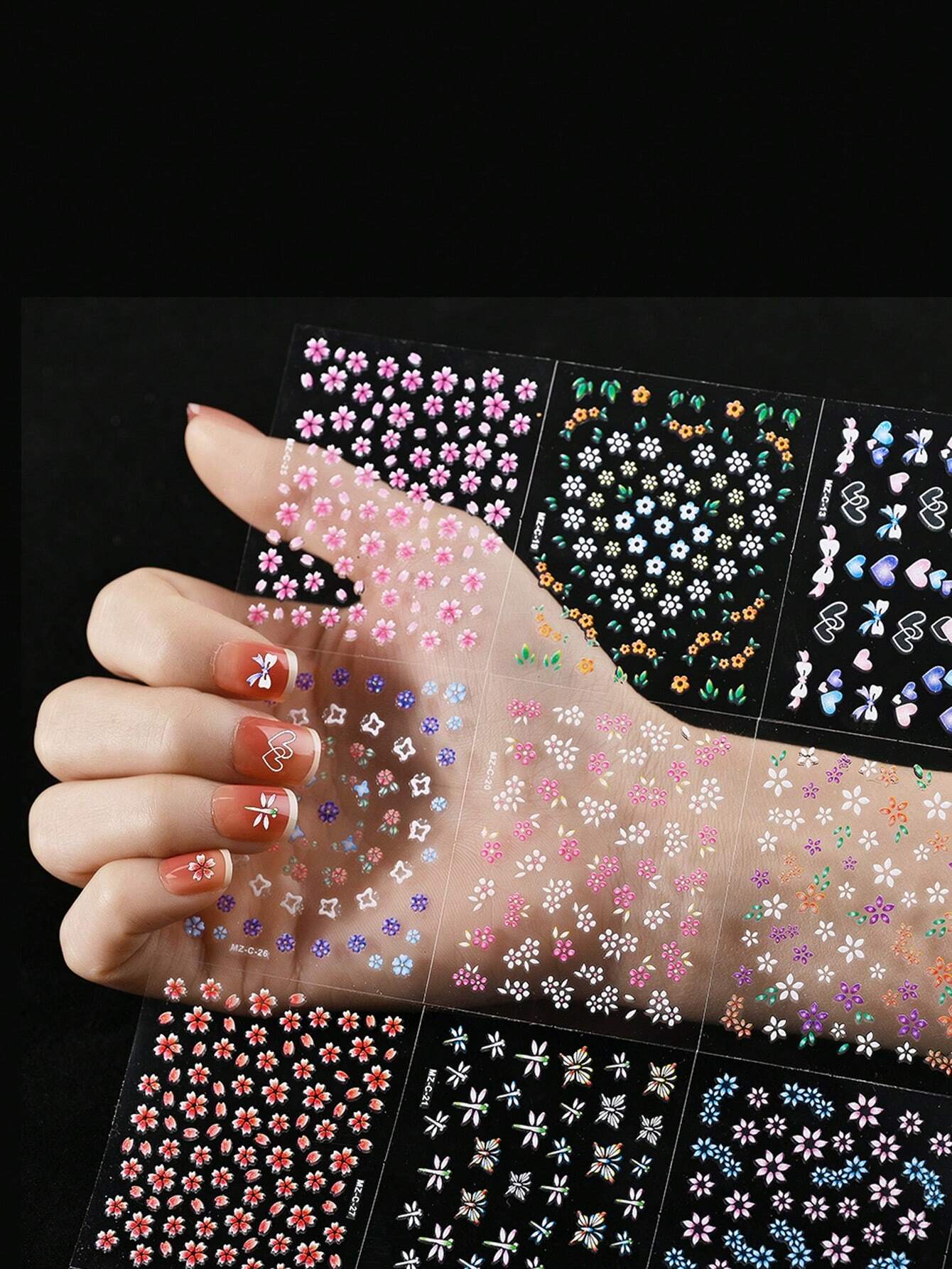 7Sheets Valentines Nail Art Stickers 7pcs Self-Adhesive Gold Heart Nail Stickers 3D Valentine'S Day Nail Supplies Rose Love Cupid Heart Letter Nail Decals Gold Nail Design Charms For Women Nail Art Decoration DIY