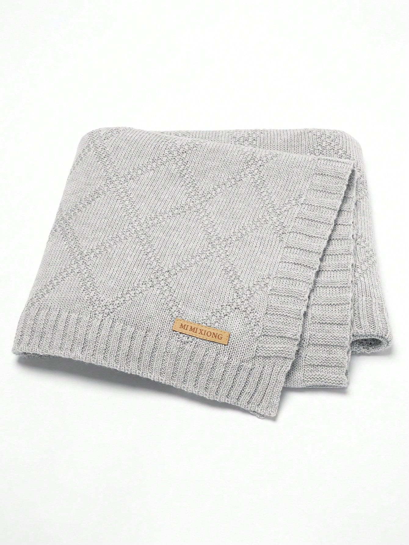 1pc Soft And Simple Knitted Baby Blanket, Suitable For All Seasons