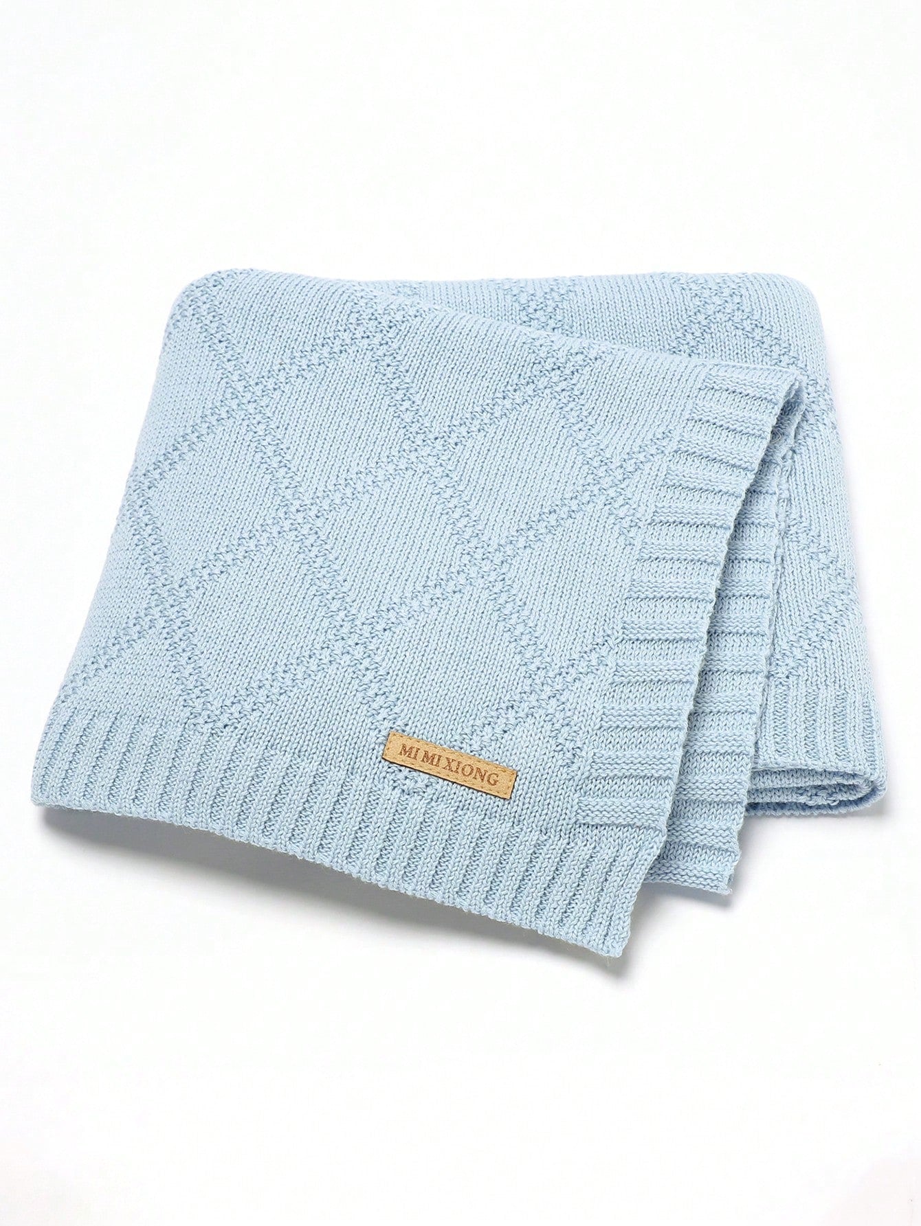 1pc Soft And Simple Knitted Baby Blanket, Suitable For All Seasons