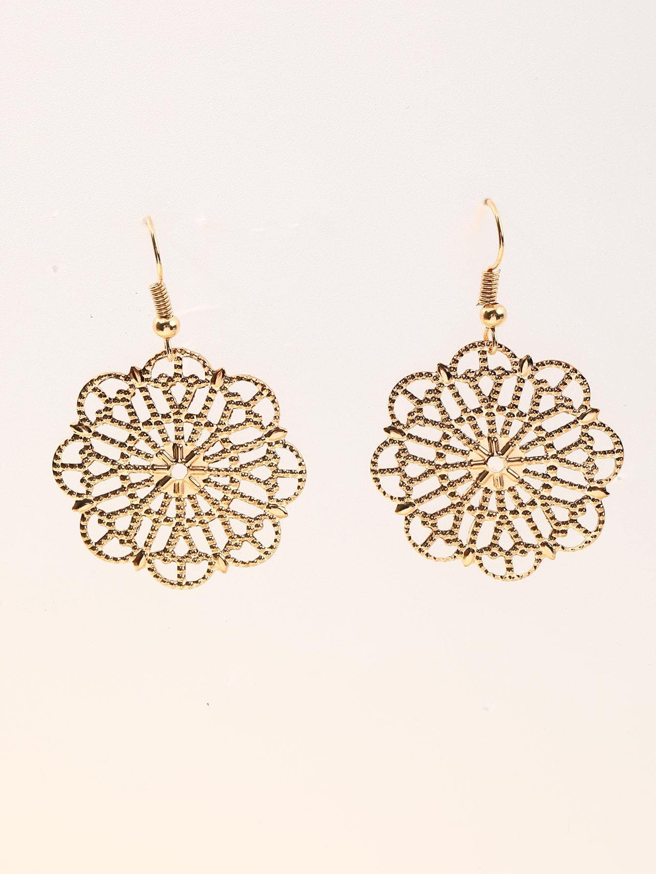 Hollow Out Flower Drop Earrings