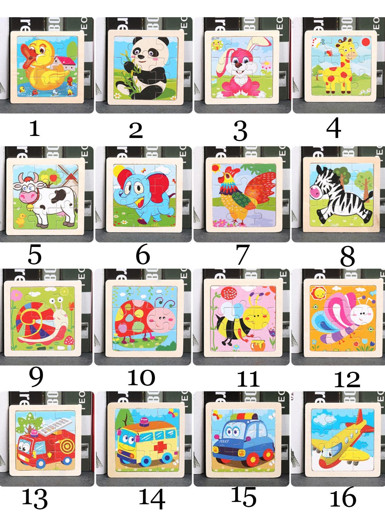 9pcs Cartoon Design Jigsaw Puzzle Game