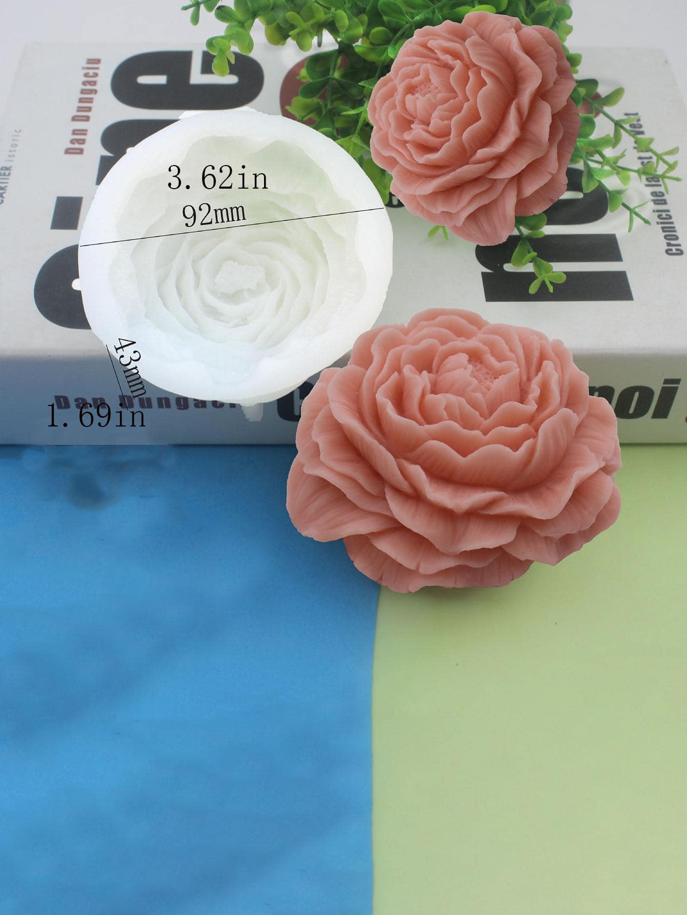 1pc Peony Flower Candle Mold