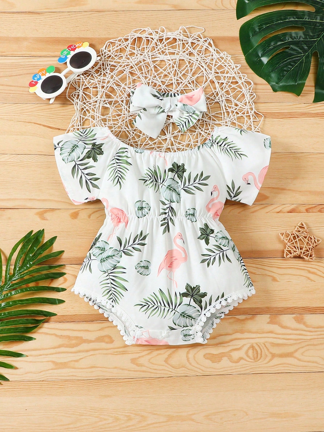 Baby Girl Christmas Print Bodysuit