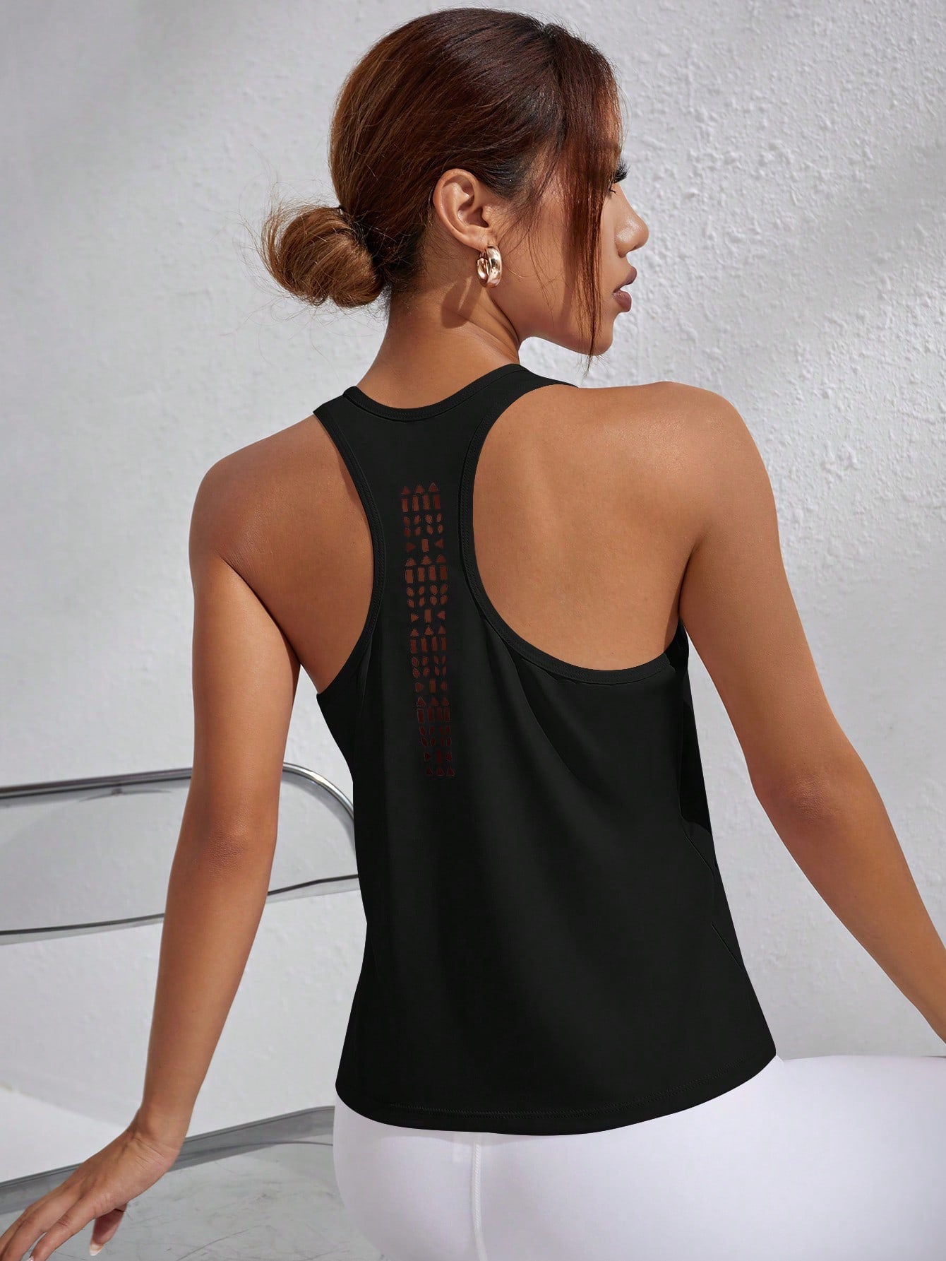 SHEIN Sport Studio Letter Graphic Racerback Sports Tank Top