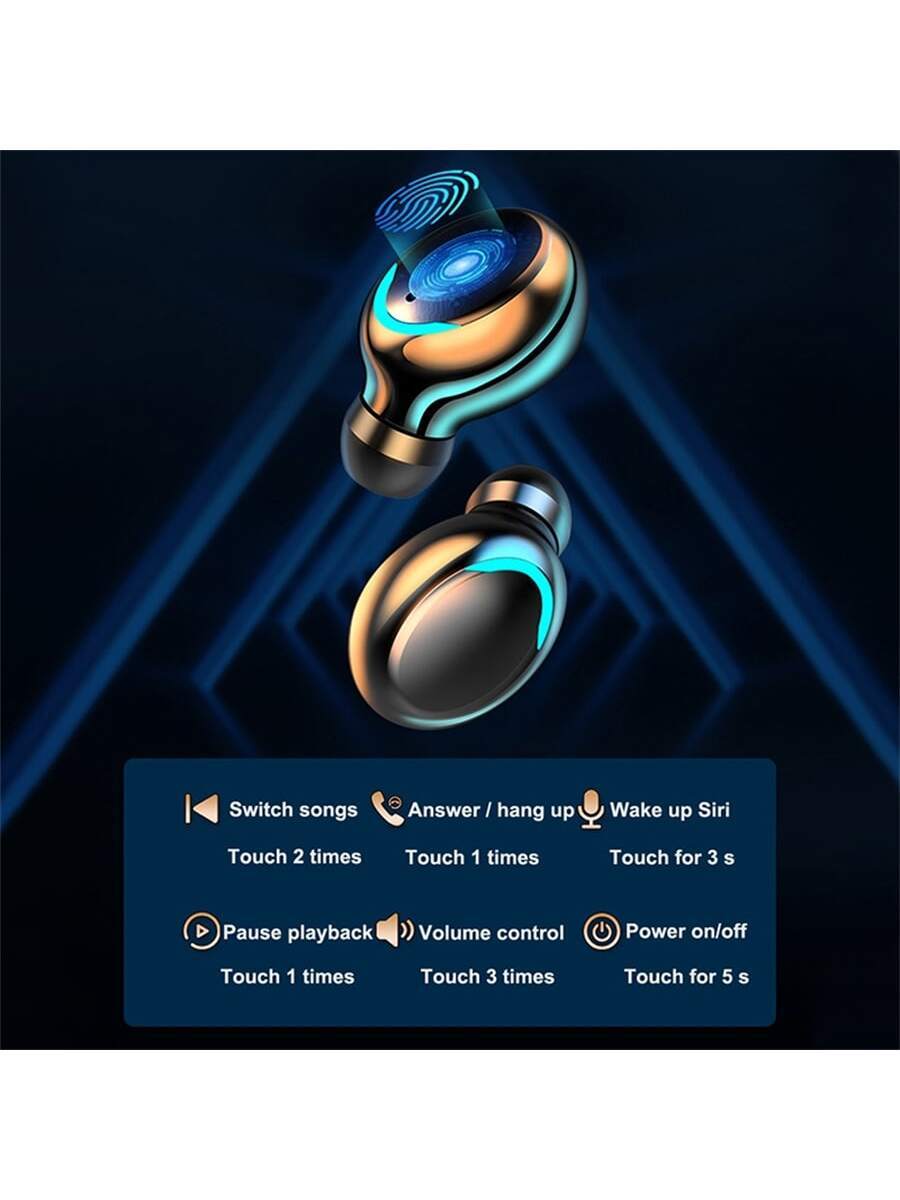 Wireless Earphone Mic Wireless Headphone Stereo Noise Cancelling Sport Waterproof Headset F9 Wireless Earphones 5.3 9D Sound Wireless Earbuds Touch Waterproof Digital Display 5.3 Earphones Wireless Bass Stereo In-ear Earbuds Handsfree Headset With Mic F9