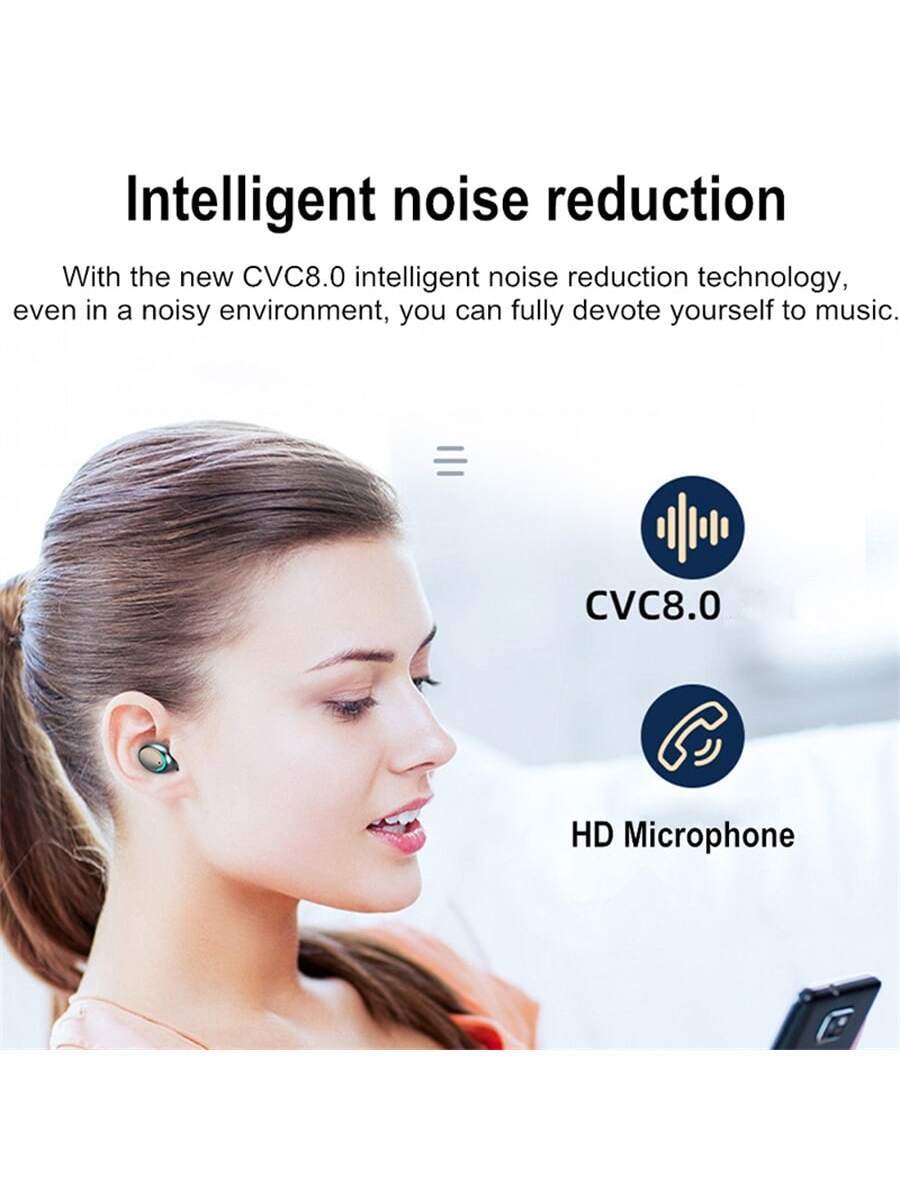 Wireless Earphone Mic Wireless Headphone Stereo Noise Cancelling Sport Waterproof Headset F9 Wireless Earphones 5.3 9D Sound Wireless Earbuds Touch Waterproof Digital Display 5.3 Earphones Wireless Bass Stereo In-ear Earbuds Handsfree Headset With Mic F9