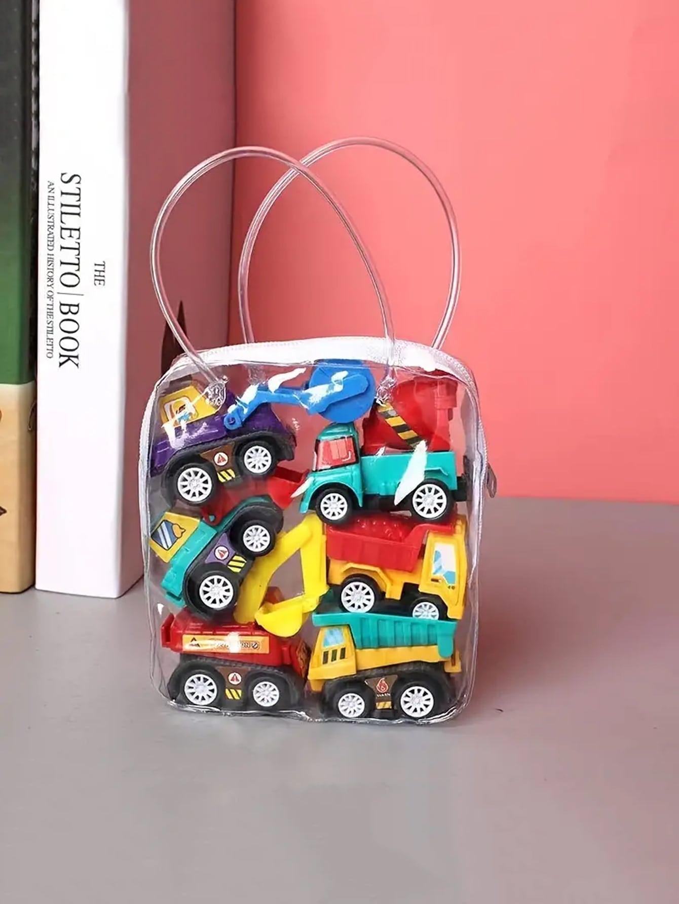 1 Bag 6pcs Car Sets Vehicle Model, Colors And Patterns Random, Fire Truck Model, Car Toys, Mini Inertial Engineering Vehicle, Children's Toys School Supplies