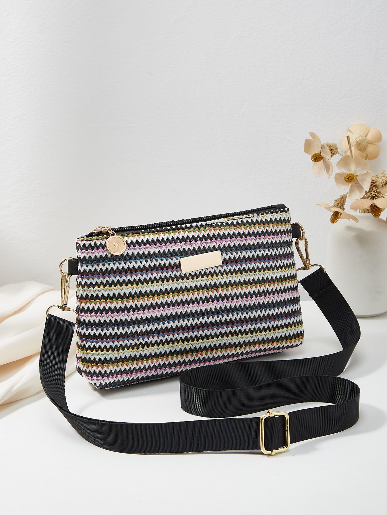 Multi-Functional High Quality Straw Woven Small Square Bag