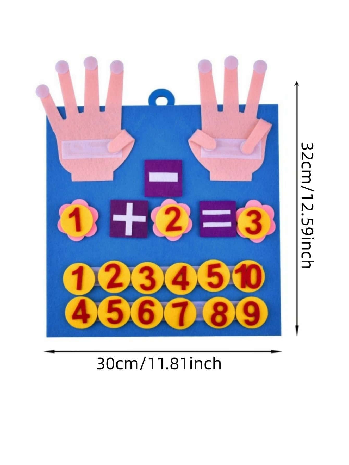 1pc- Felt  Finger Numbers Math Toys, Counting Early Learning Educational Board, For  Teaching Aid,Intellectual Development !