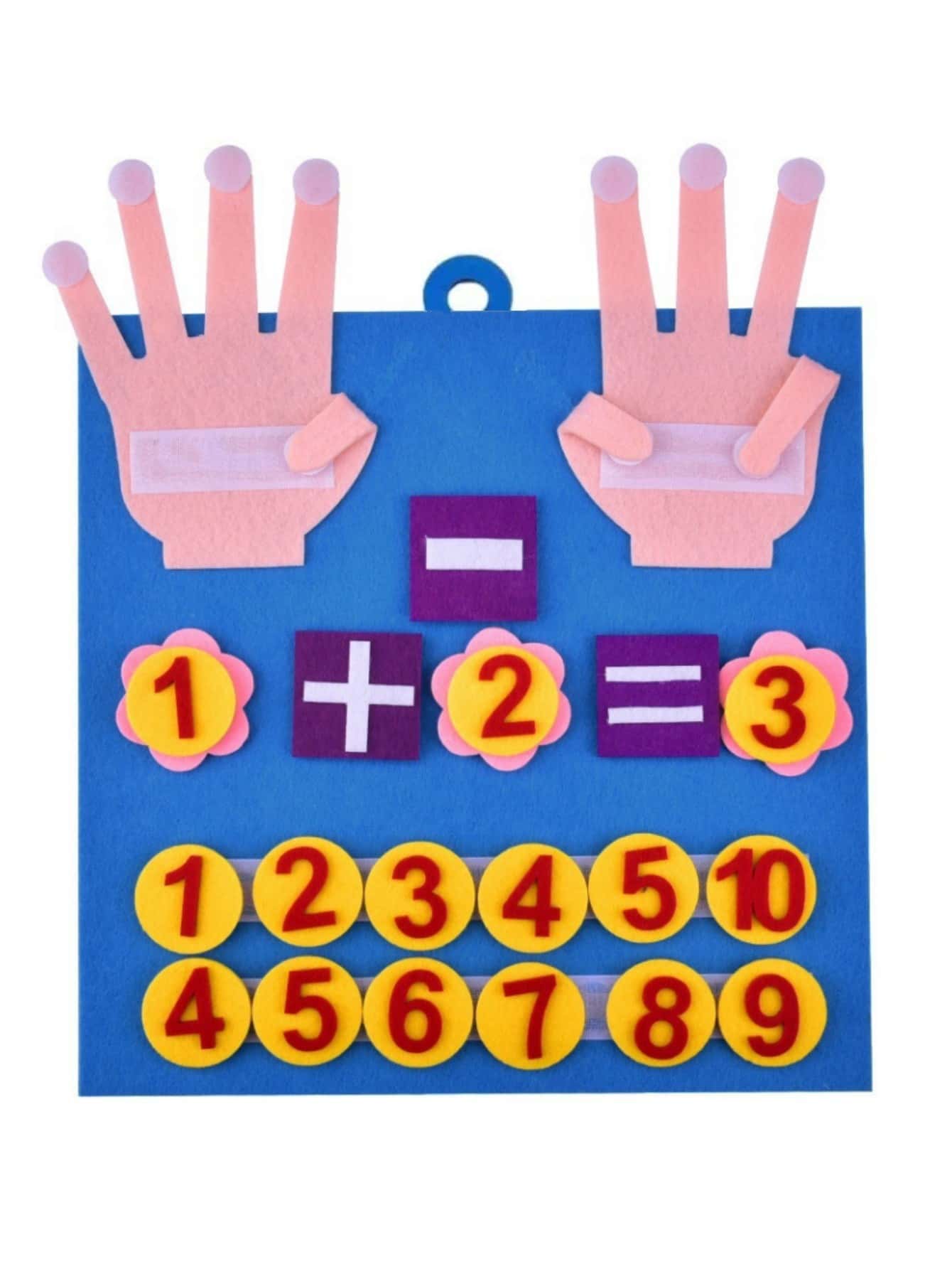 1pc- Felt  Finger Numbers Math Toys, Counting Early Learning Educational Board, For  Teaching Aid,Intellectual Development !