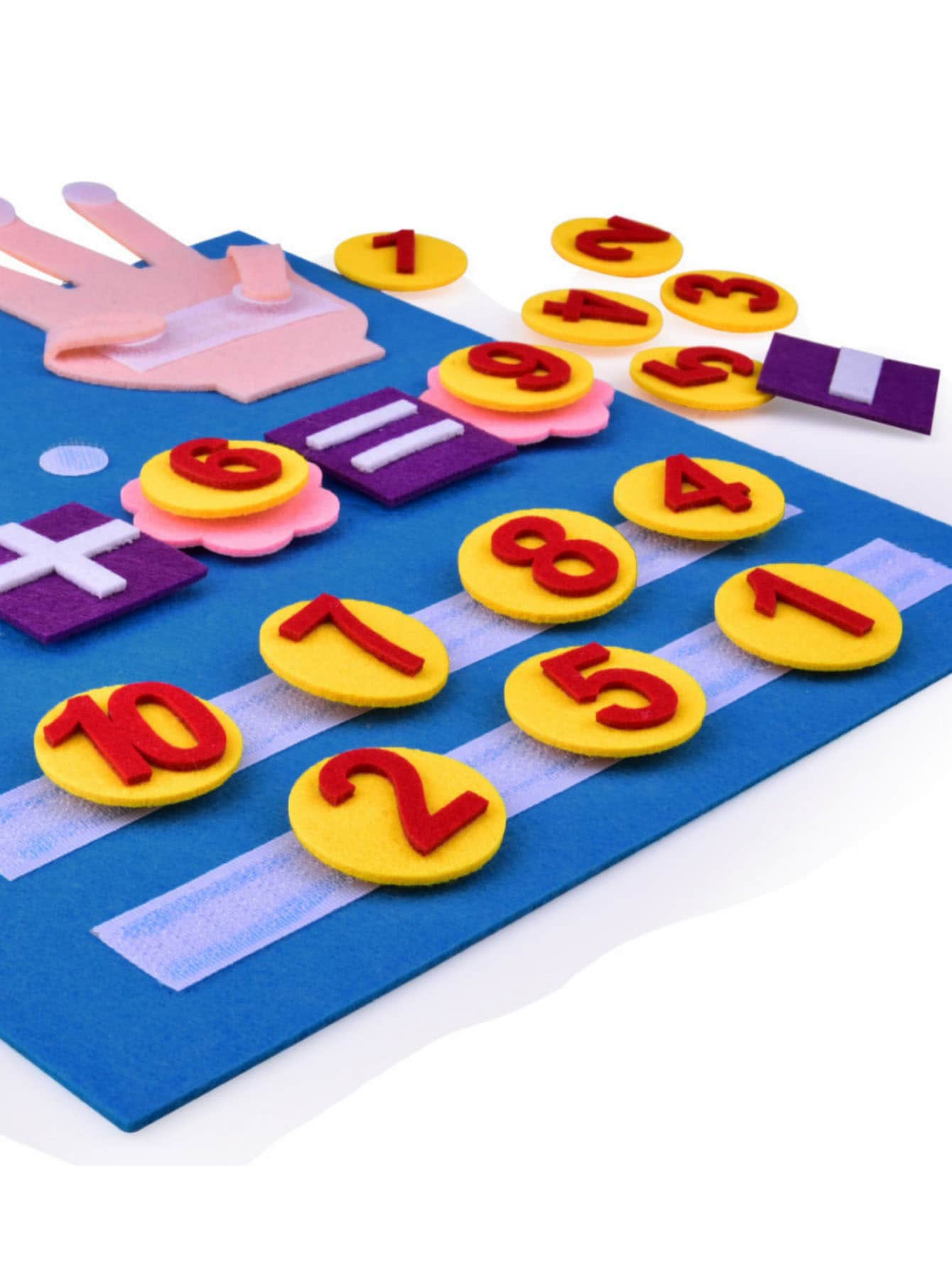 1pc- Felt  Finger Numbers Math Toys, Counting Early Learning Educational Board, For  Teaching Aid,Intellectual Development !