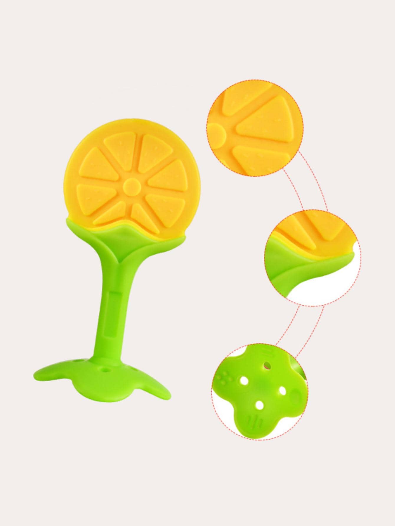 5Pcs/Set Baby Teething Toys Silicone Fruit Shape Teethers Freezer Safe  Soothe Babies Gums Set For Infant And Toddler Gift (Some Parts May Be Random)