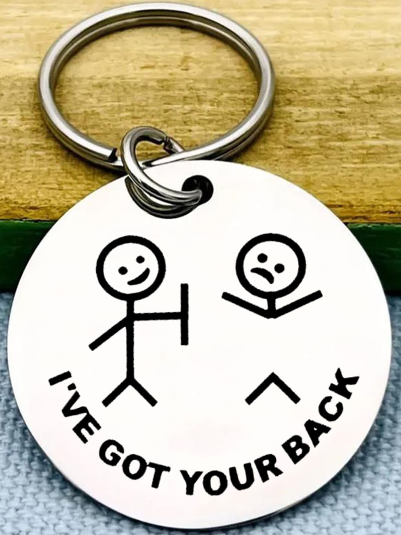 Street I've Got Your Back Funny Best Friend Birthday Keychain Gift For Her Him BFF Brother Sister CoWork Er Christmas Valentine Graduation Gift For Daughter Son Friendship Stocking Stuffers Gift