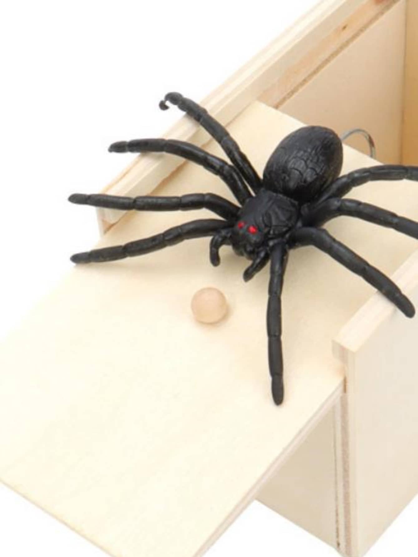 A Spider Scary Prank Box, Funny Wooden Scary Box, Handmade Funny Joke Scary Box Toy, Practical Gift Toys Spider Box Prank For Kids Adult Games,Kids Fun Toys,Spider Toy,Cheap Toys