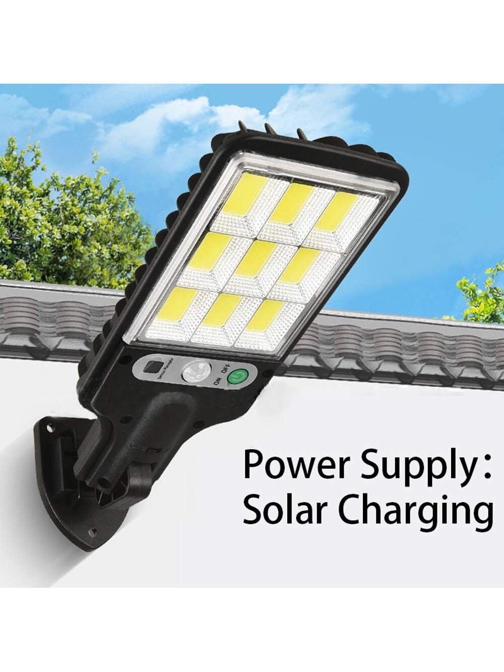 Outdoor Led Solar Street Light Waterproof RIR Motion Sensor Wall Lamp With 3 Lighting Modes For Garden Yard Pathway Garage