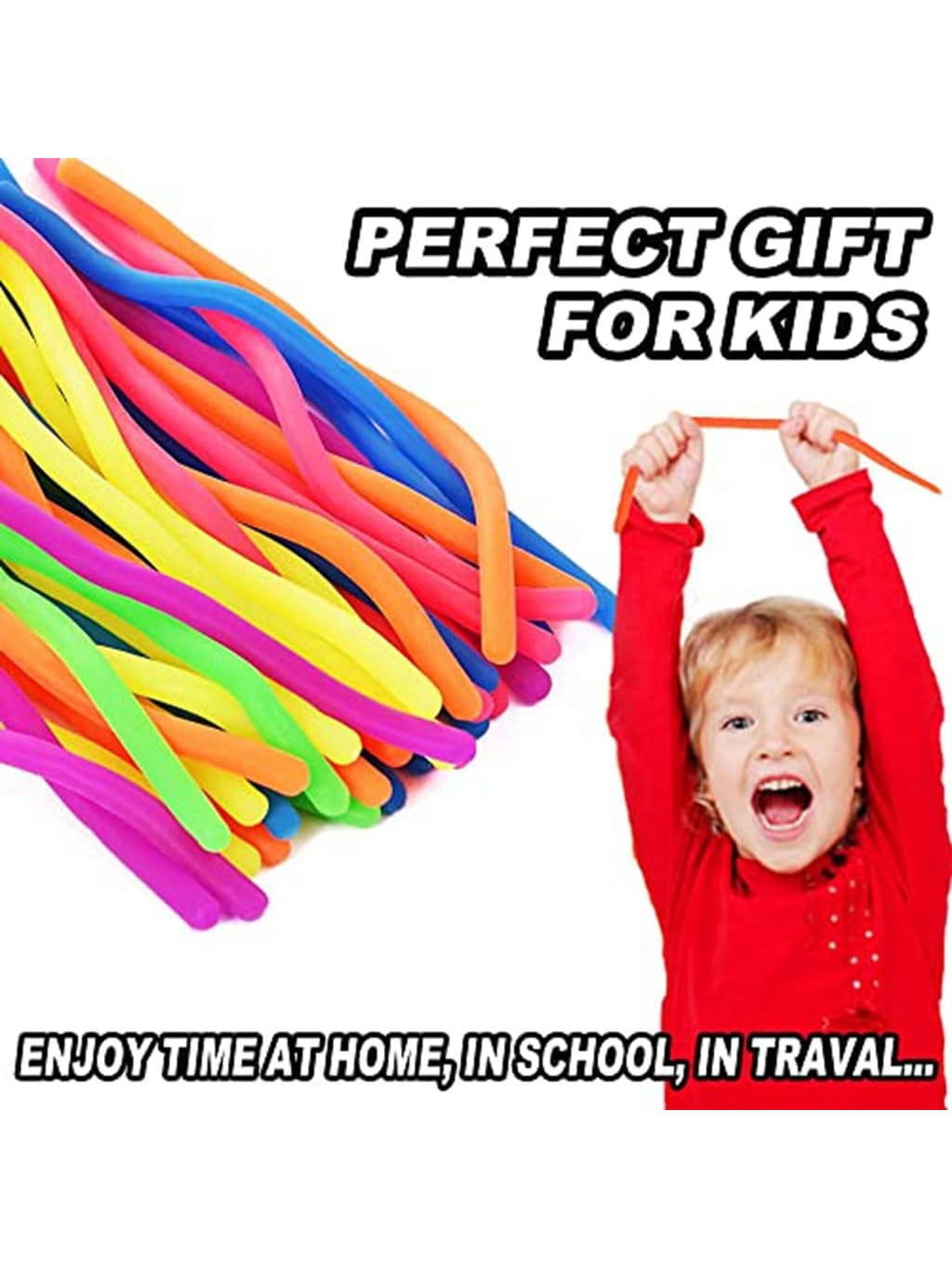 Sensory Noodle Stretching Rope Fidget Toy, Classroom Reward, Back To School Gift, Birthday Party Favor And Prize Box Toysensory,Kids Toys,Toys