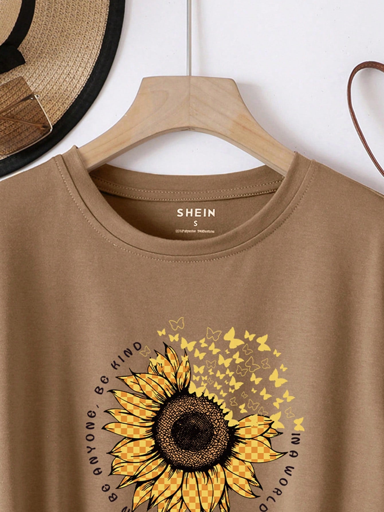 LUNE Sunflower And Slogan Graphic Tee