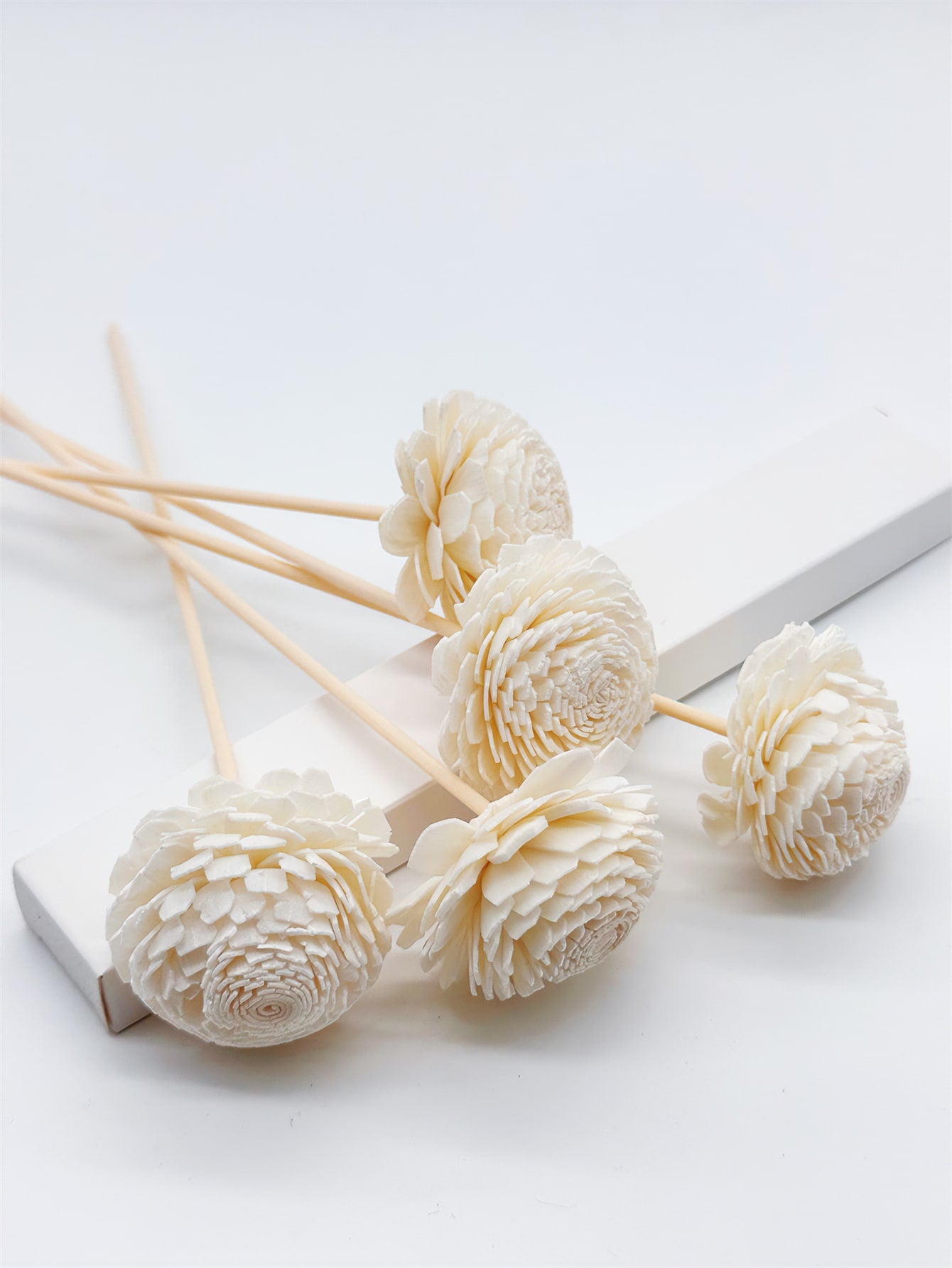 5-Piece Set Of Tongcao Flower Diffuser Dried Flower DIY Fireless Aromatherapy Volatile Stick Fiber Indoor Diffusion Fragrance,Halloween,Spooky,Autumn,Christmas,Winter,Holiday,Festival