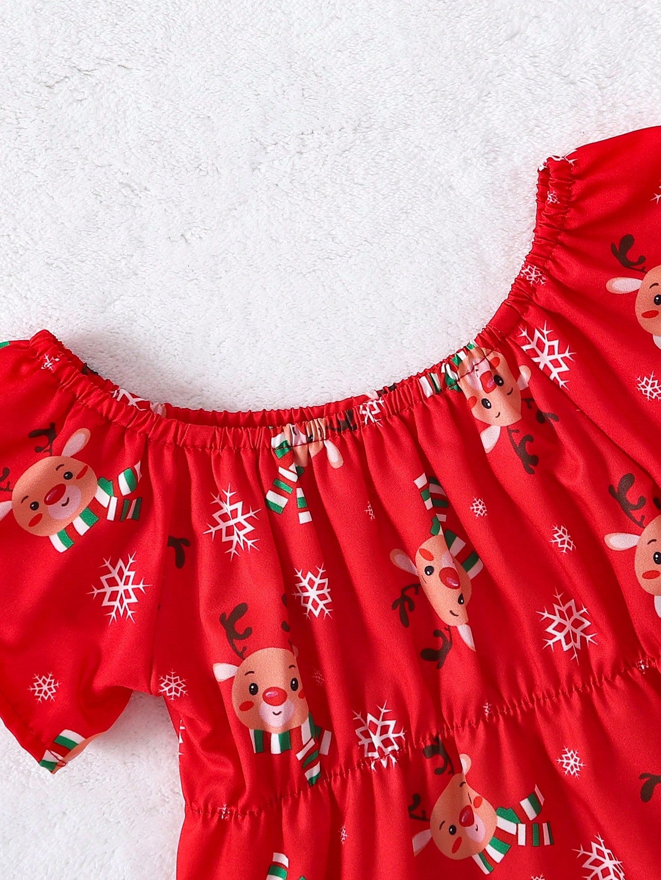 Baby Girl Christmas Print Bodysuit