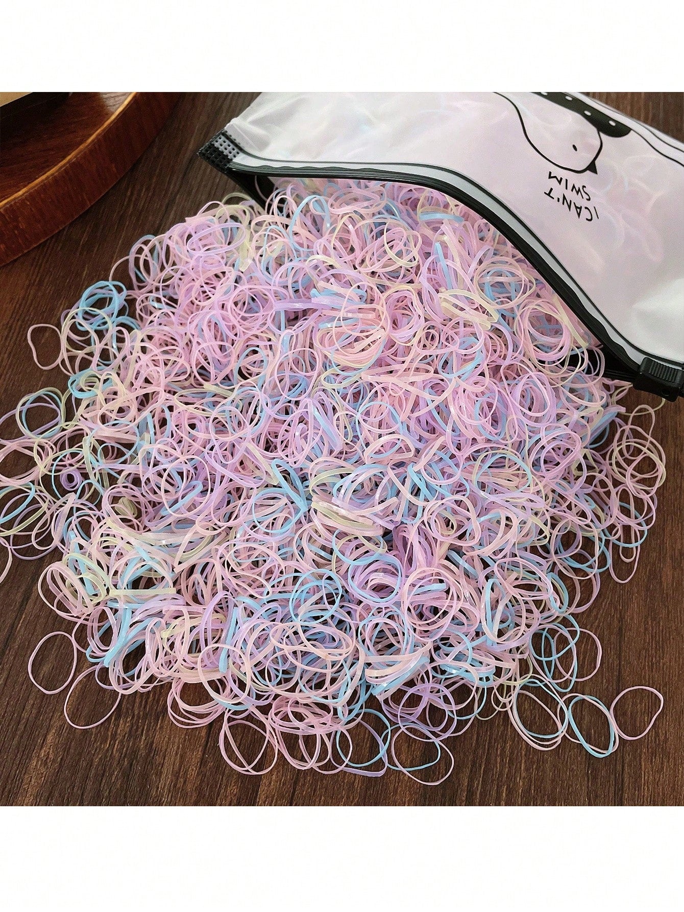 500pcs/Pack Disposable Hairband Elastic Rubber Band Hair Ties Headwear Hair Accessories Casual