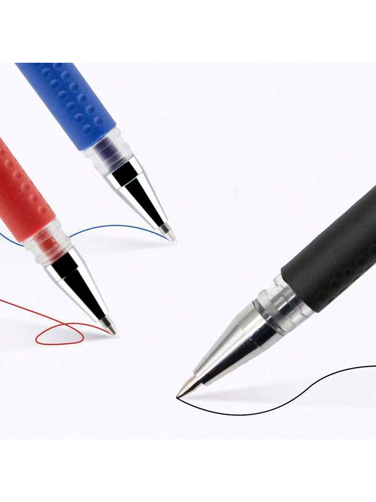 10pcs Blue Simple Classic Ballpoint Pens For Office, School