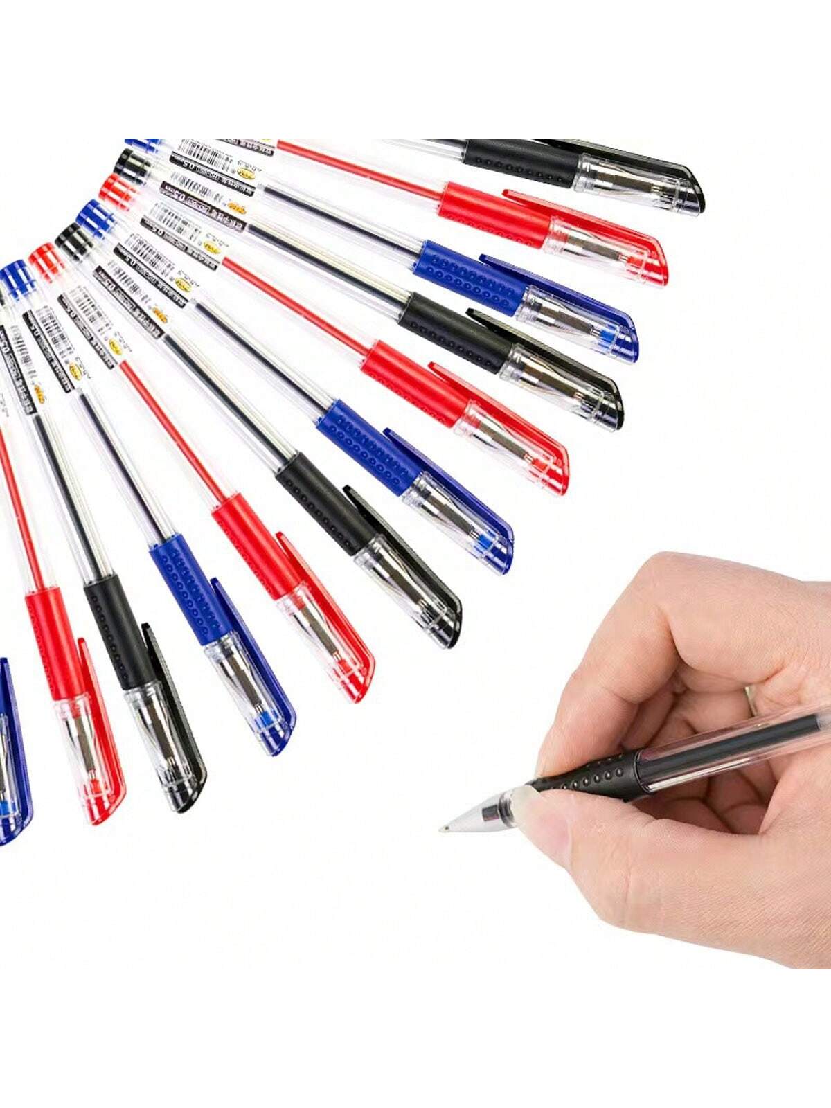 10pcs Blue Simple Classic Ballpoint Pens For Office, School