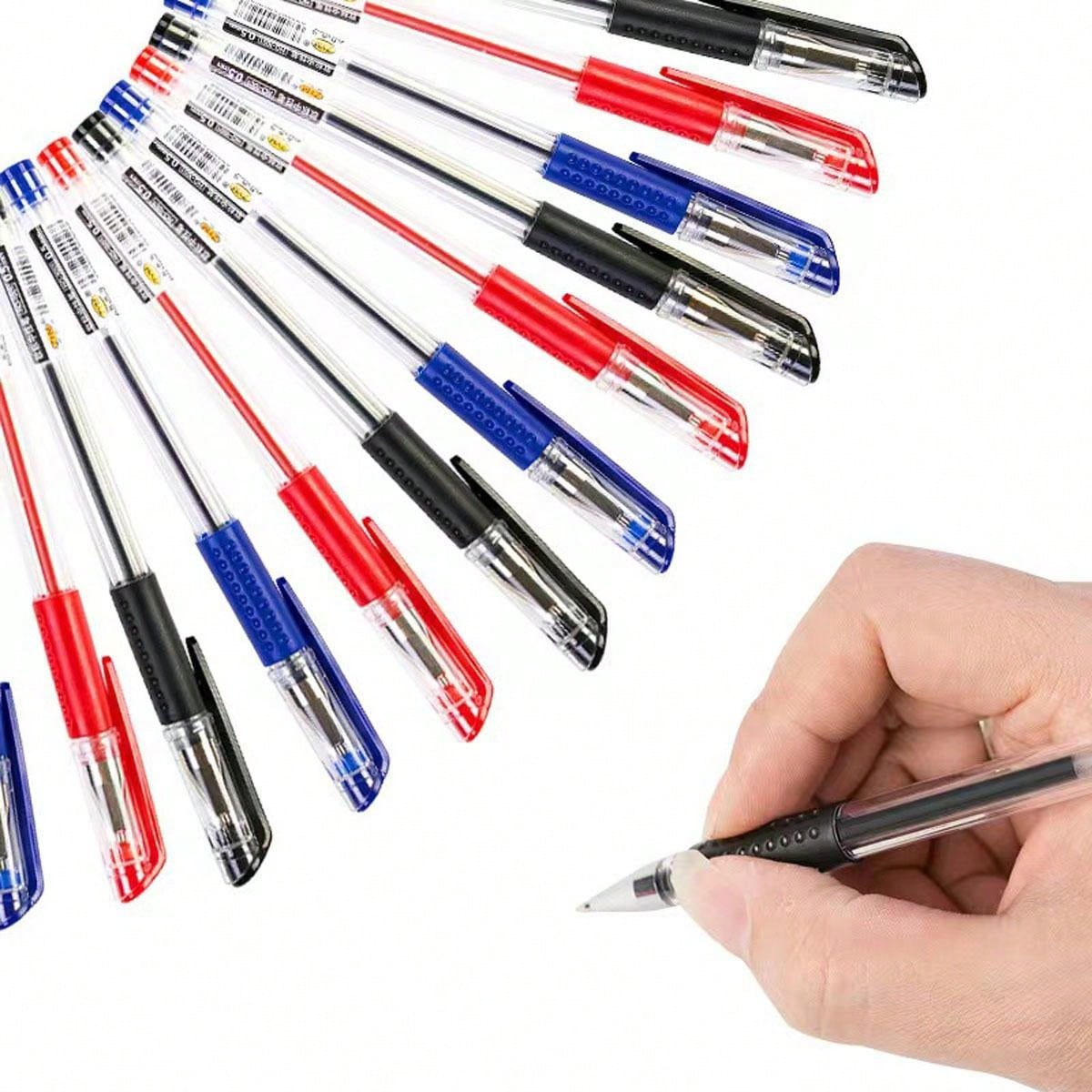 10pcs Blue Simple Classic Ballpoint Pens For Office, School