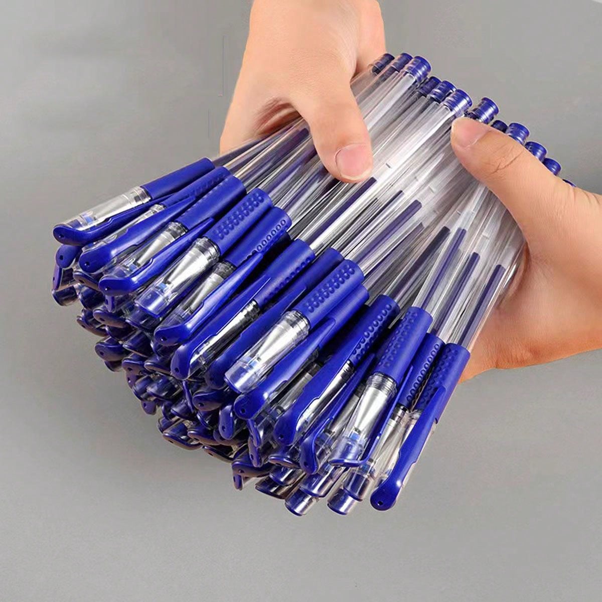 10pcs Blue Simple Classic Ballpoint Pens For Office, School