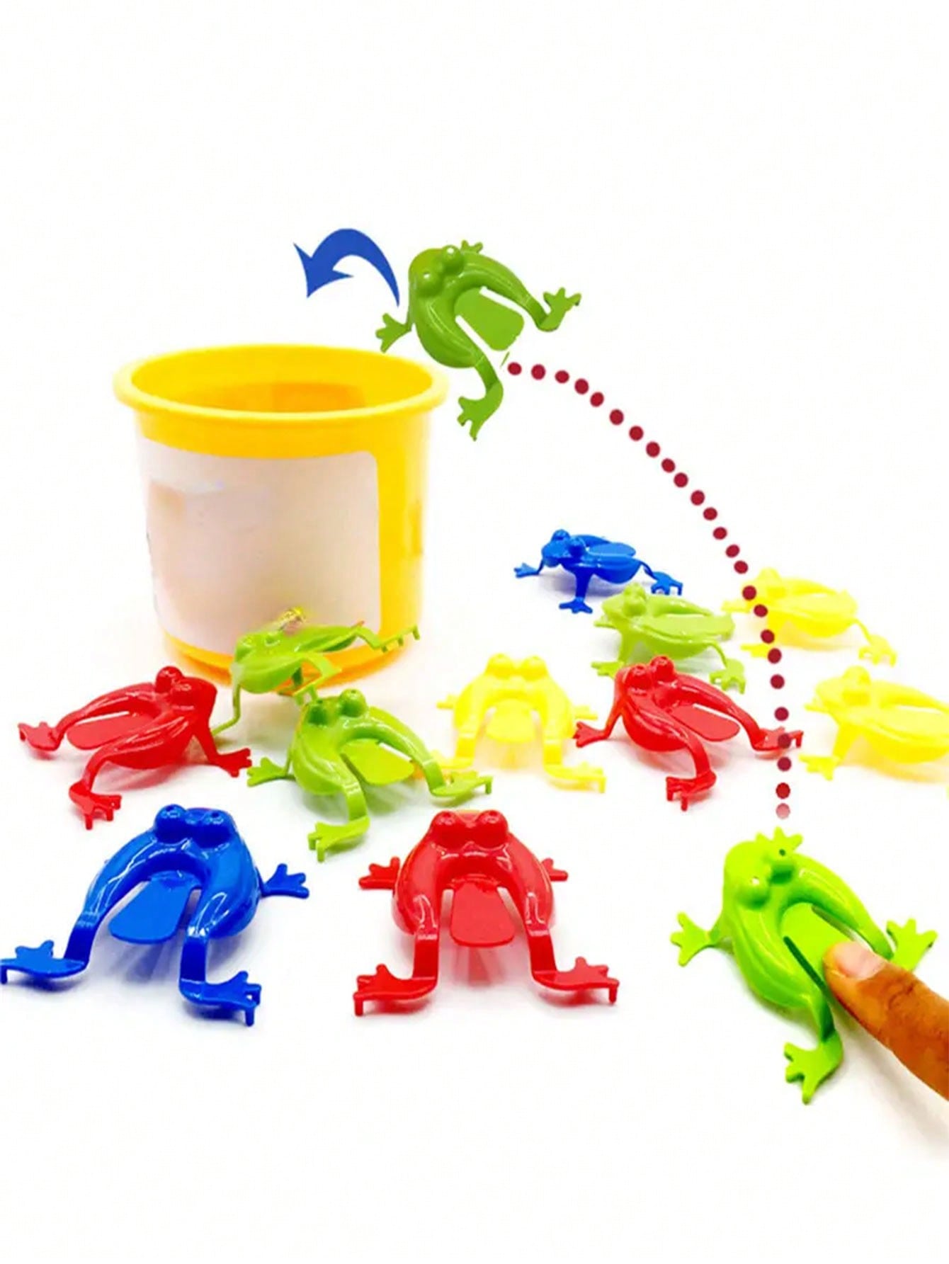 20pcs Random Color Mini Jumping Jump Frog Stress Relieving Toy,Christmas