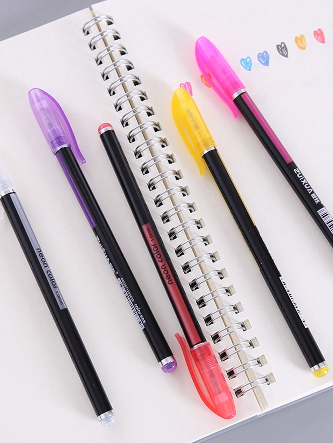 12-60pcs/set Colorful Ballpoint Pens, 1.0mm Point Neutral Art Bullet Journaling Pens