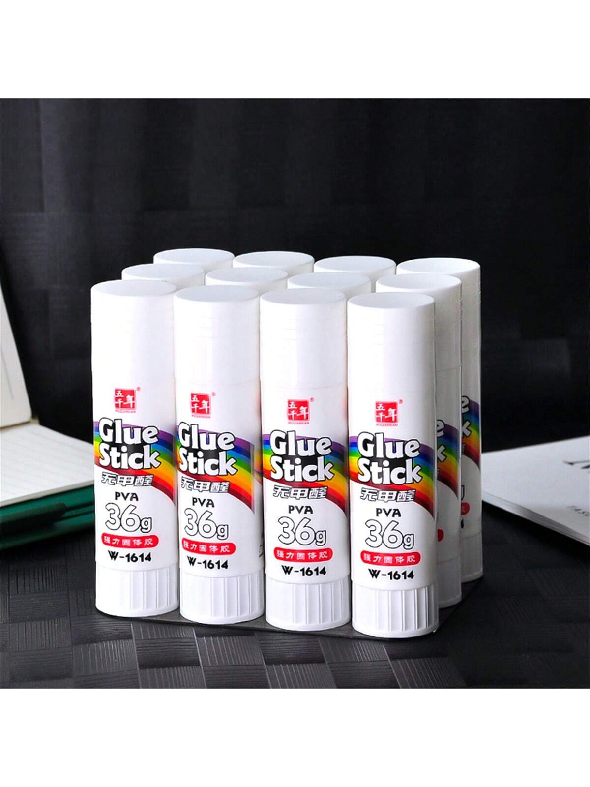 WUQIANNIAN [WQN] 3 Formaldehyde Free Quick Drying, Glue Sticks, Solid Adhesive Office Supplies, Adhesive Paper, High Viscosity Process Supplies, School Supplies -9g-15g-21g-36g