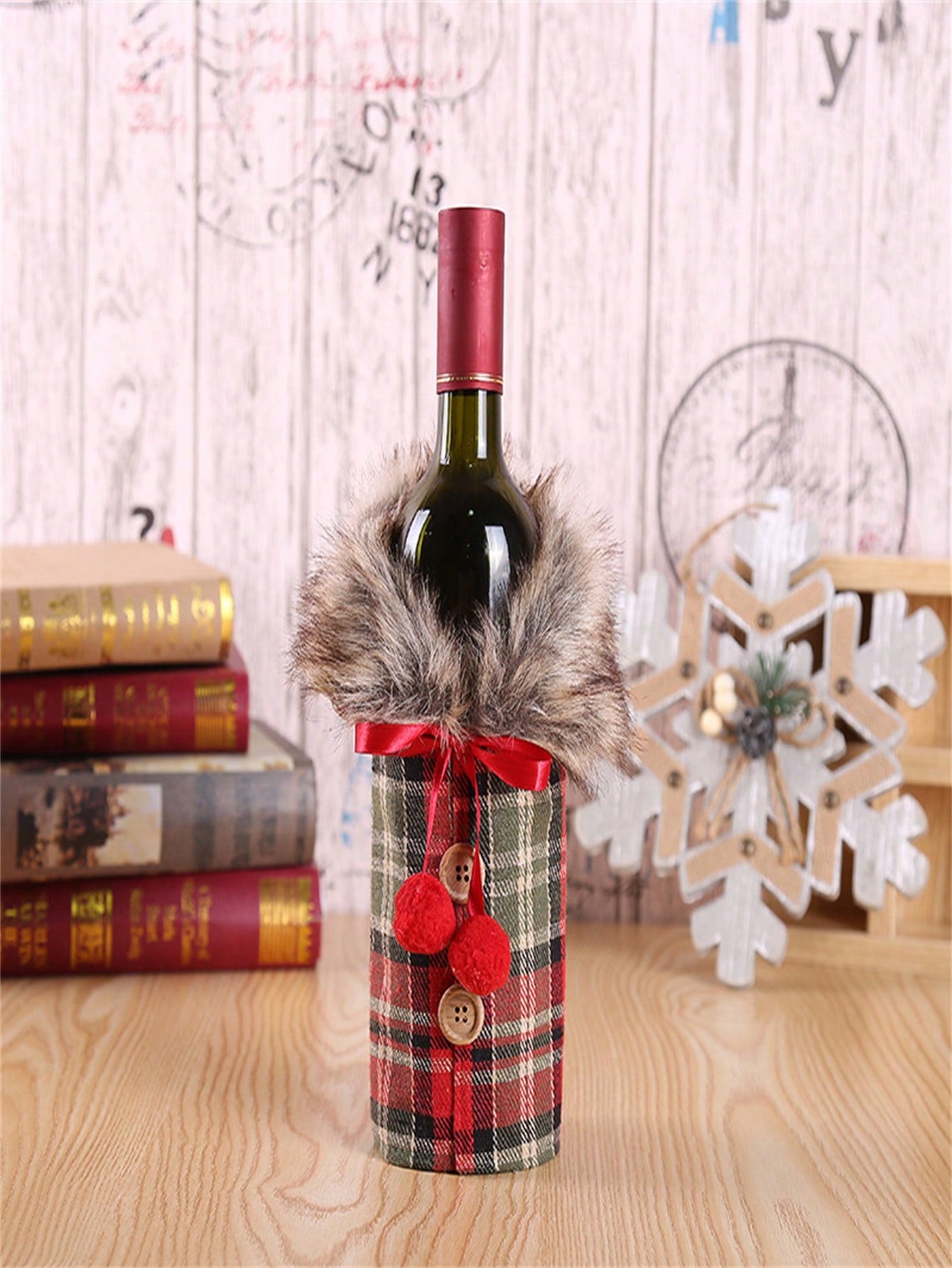 TYFYO 1pc Christmas Wine Bottle Cover Bags Merry Christmas Decorations For Home 2023 Dinner Table Decorations Xmas Ornaments Gift