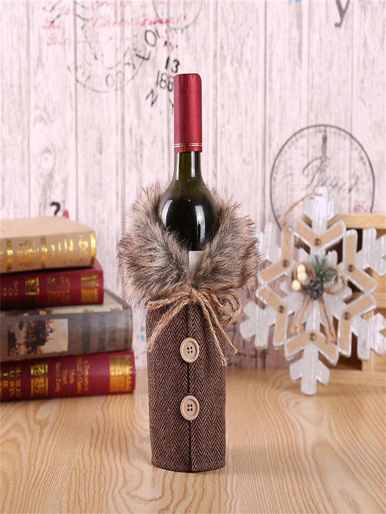 TYFYO 1pc Christmas Wine Bottle Cover Bags Merry Christmas Decorations For Home 2023 Dinner Table Decorations Xmas Ornaments Gift