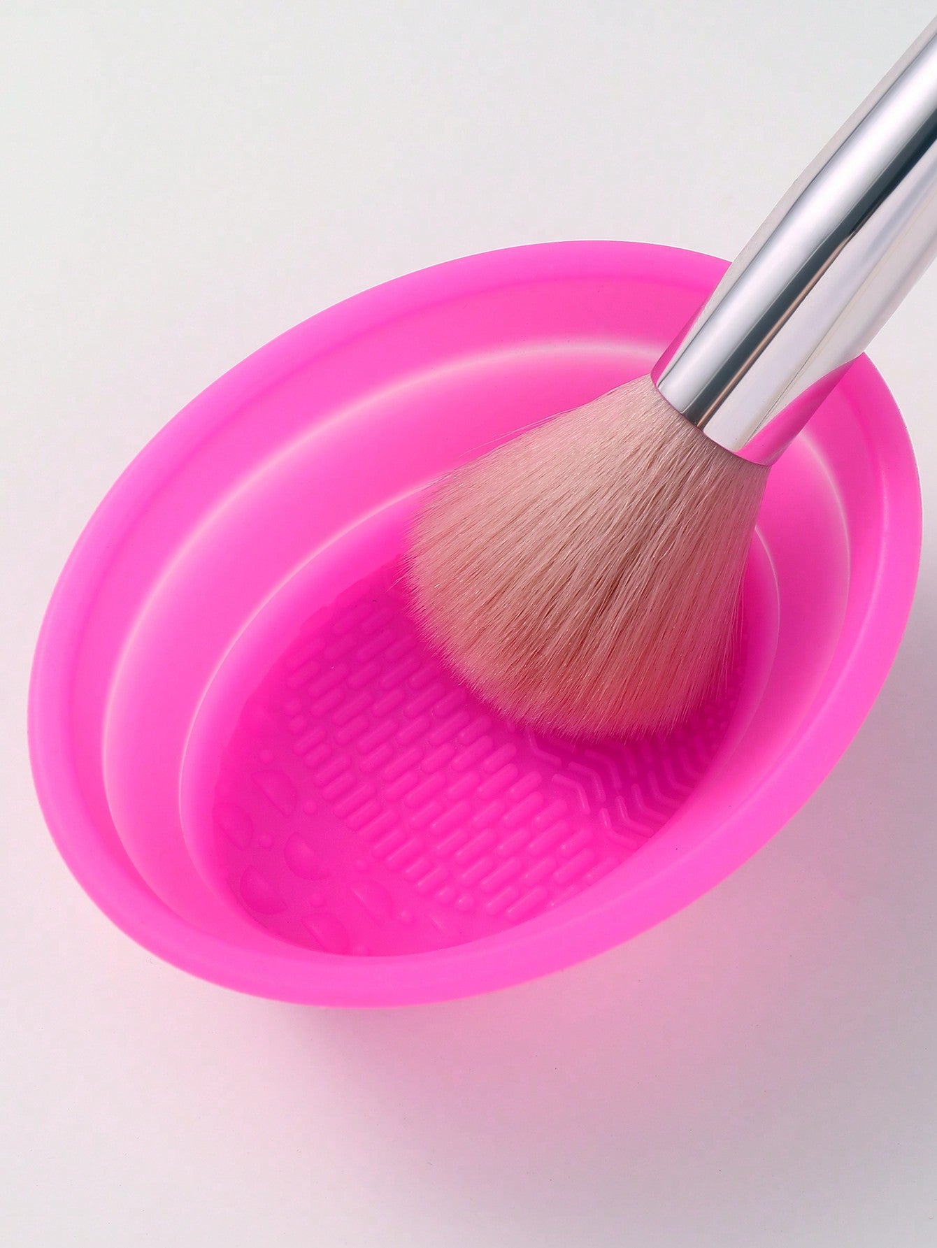 1pc Foldable Silicone Makeup Brush Cleaner Bowl - Etercycle Portable Cleaning Tool For Brushes, Powder Puffs, And Sponges