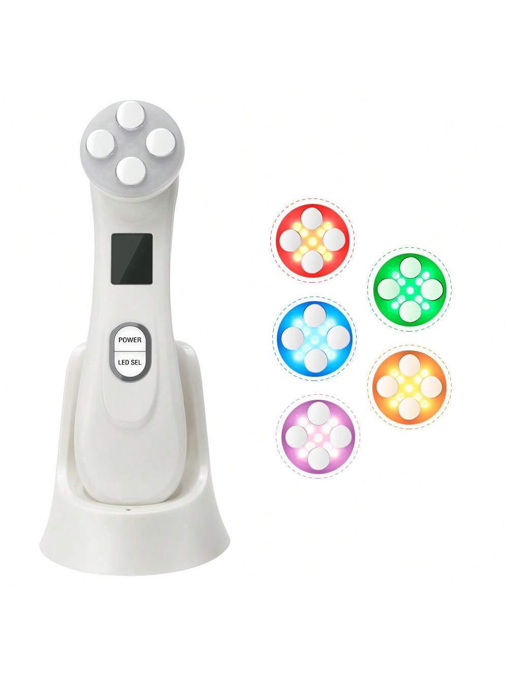 5 In 1 Multi-Functional Facial Beauty Massager, Led Photon Skin Care Device, Usb Rechargeable Household Beauty Instrument For Face And Neck