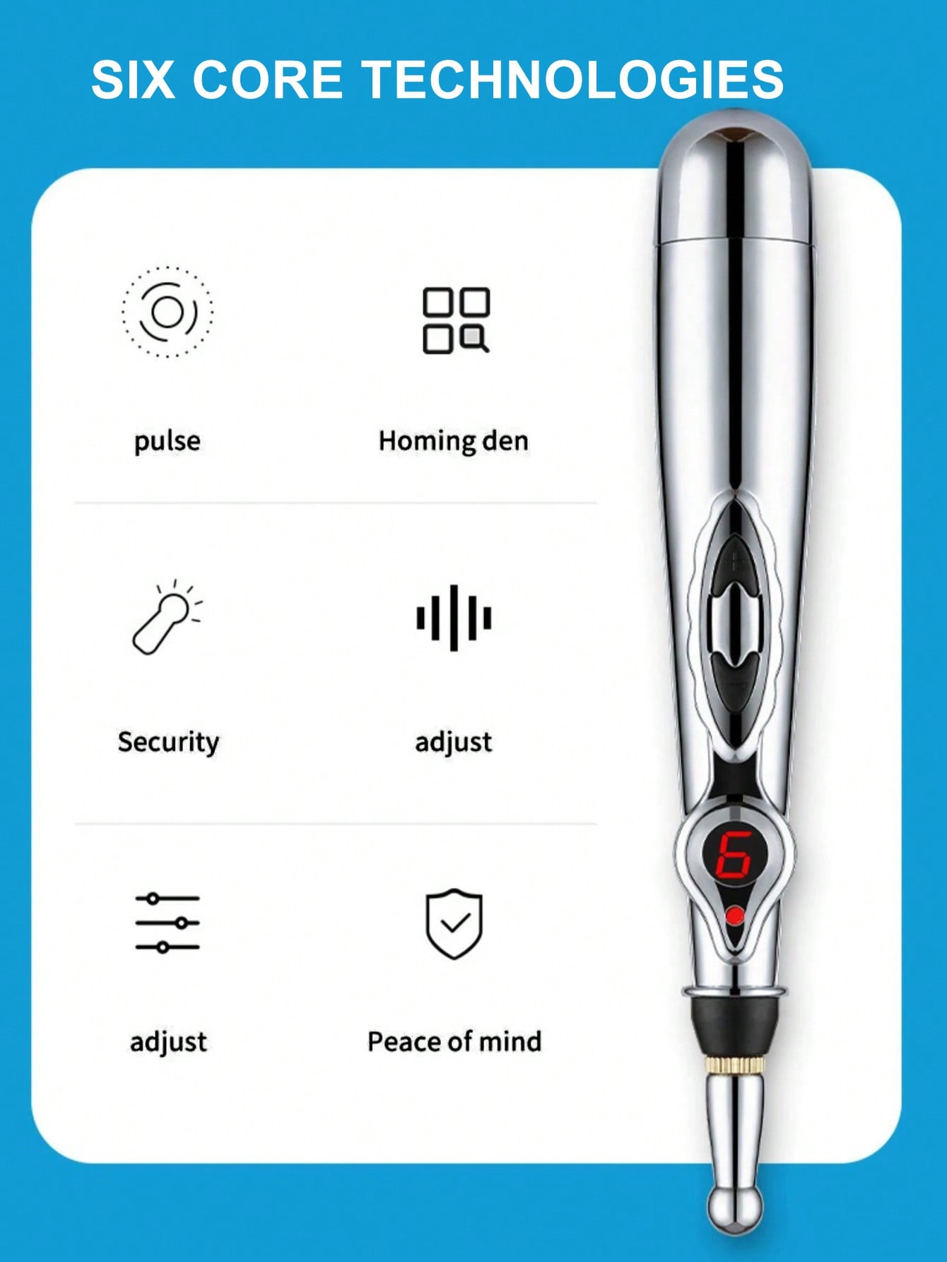 Meridian Pen Electronic Energy Circulation Massage Pen Energy Pulse Pen Meridian Pen Soothing And Relaxing Household Artifact